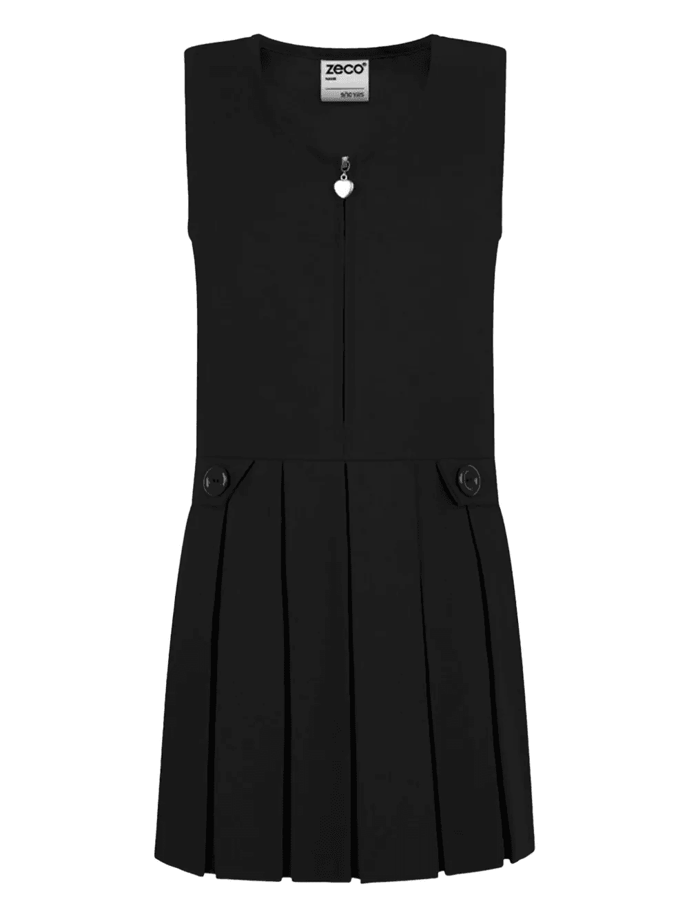 Pinafore pleated zip-front dress - Image 1