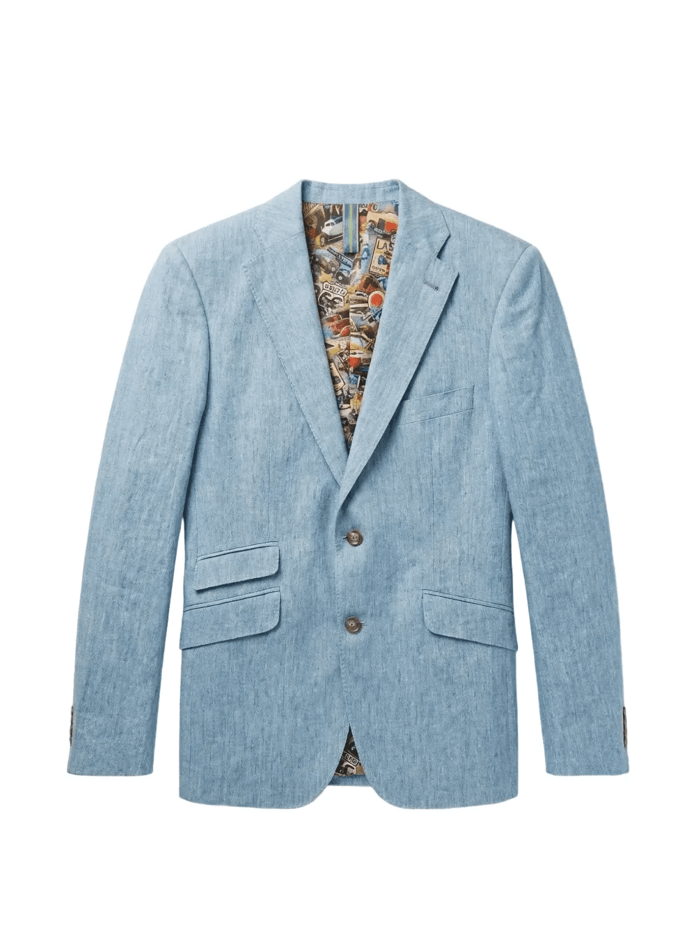 graphic-inlay tailored blazer - Image 1