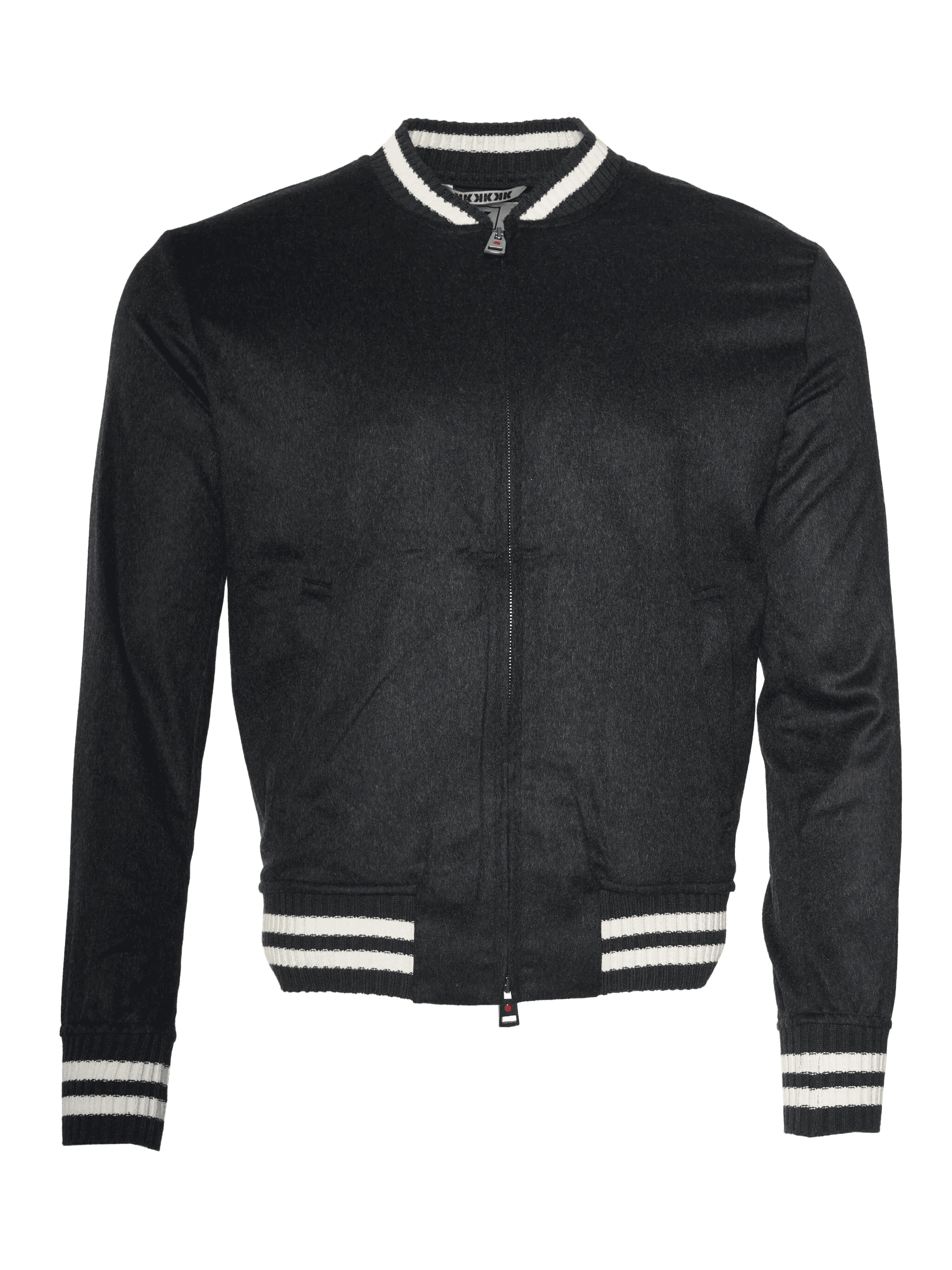 ribbed-trim cashmere jacket - Image 1