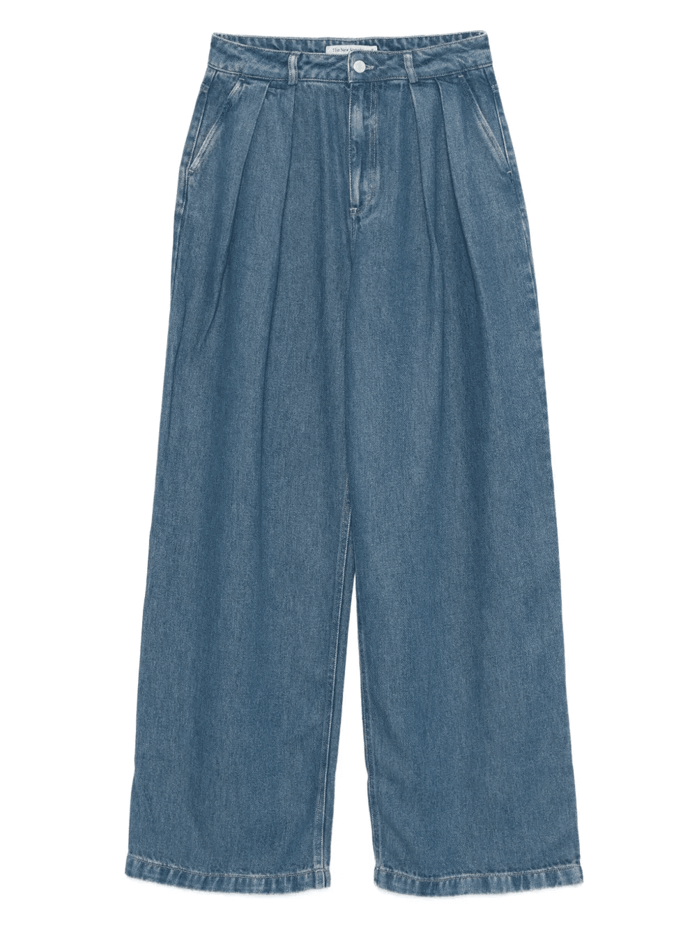pleated wide-leg jeans - Image 1