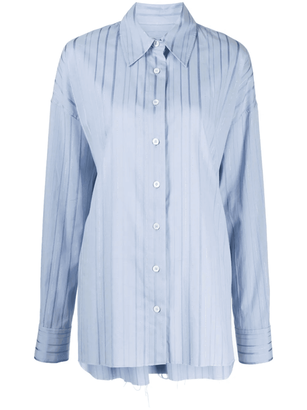 metallic-threading striped shirt - Image 1