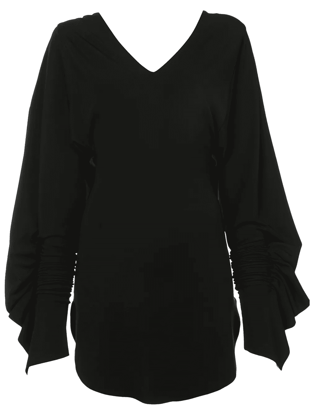 V-neck flared dress - Image 1