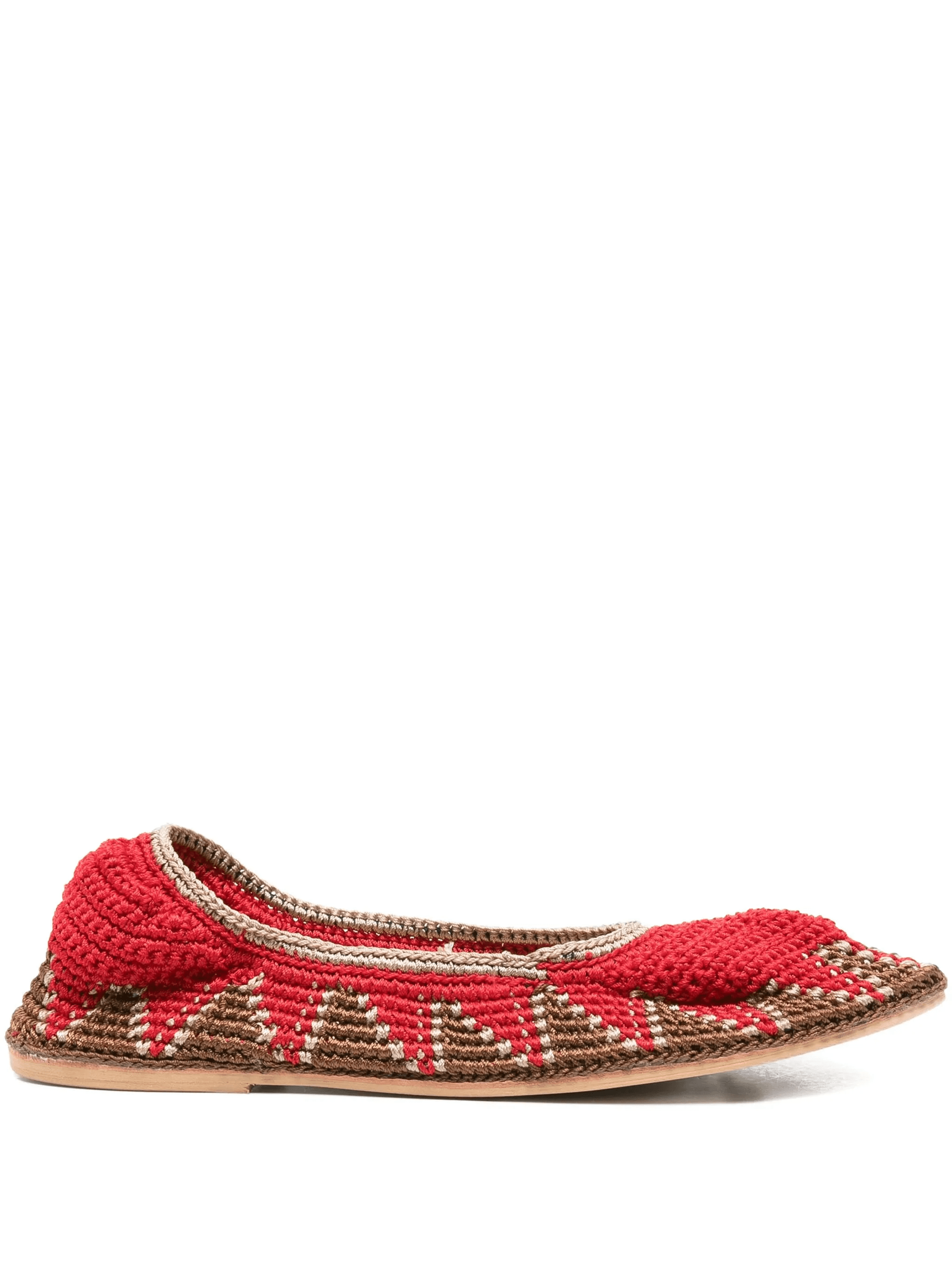 crochet patterned ballet flats - Image 1