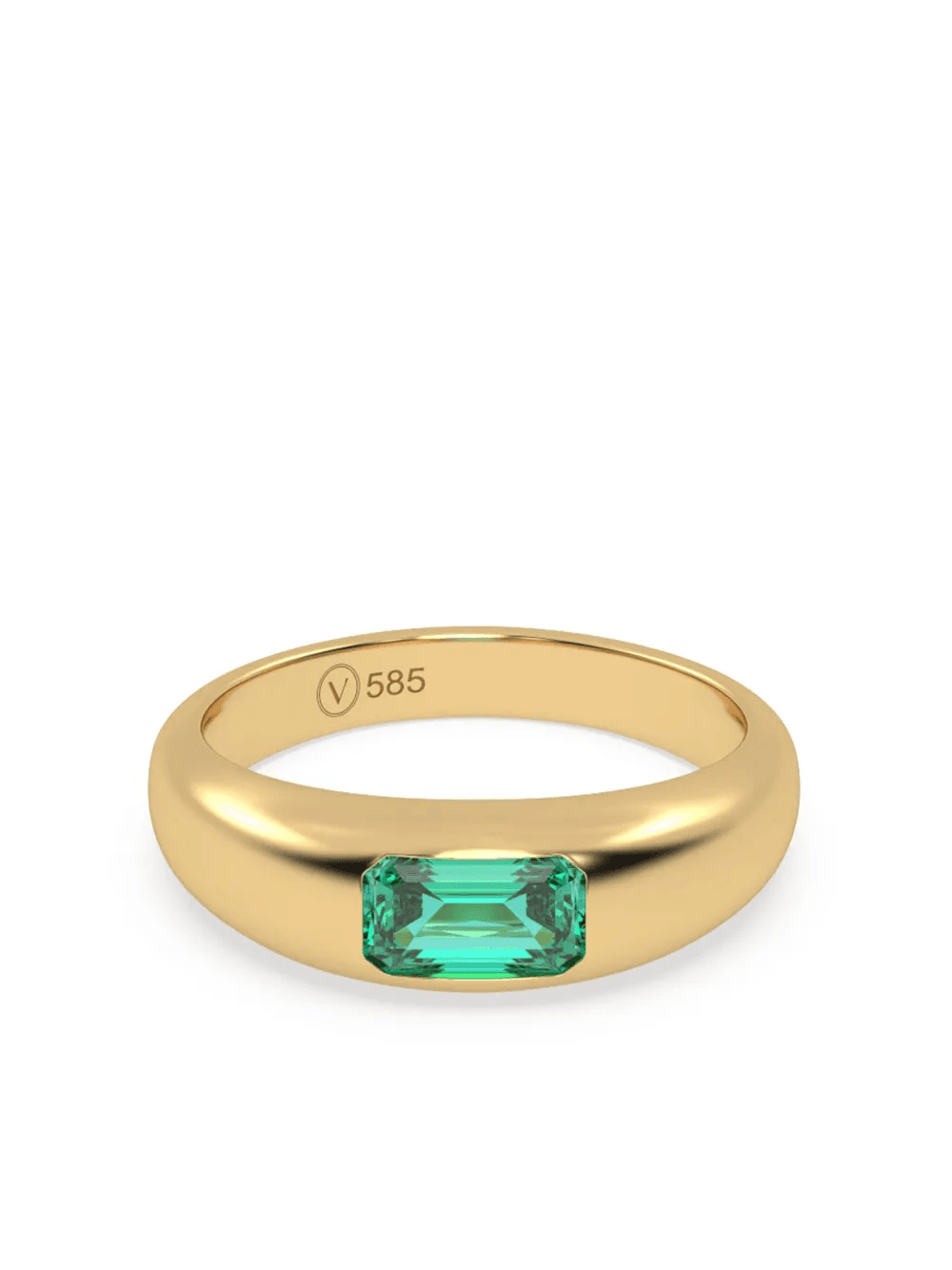 14kt yellow gold Eden Oasis emerald ring - Image 1