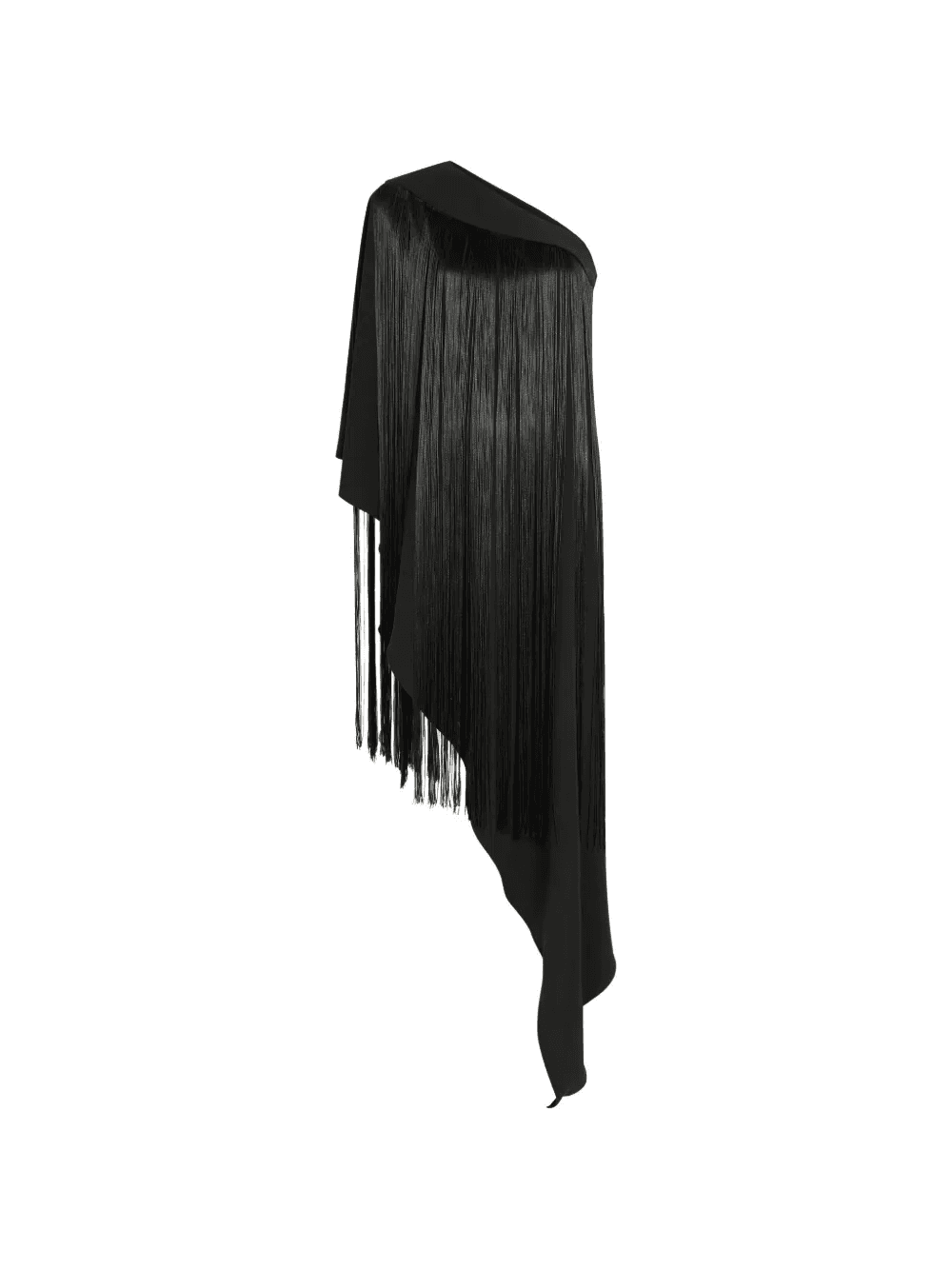 fringe-detailed asymmetric dress - Image 1