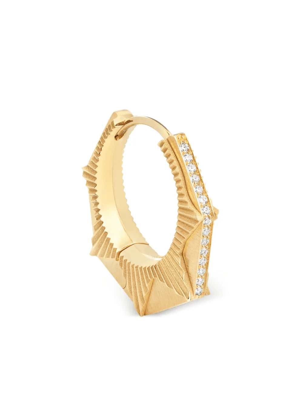 18kt yellow gold NYC diamond earring - Image 1