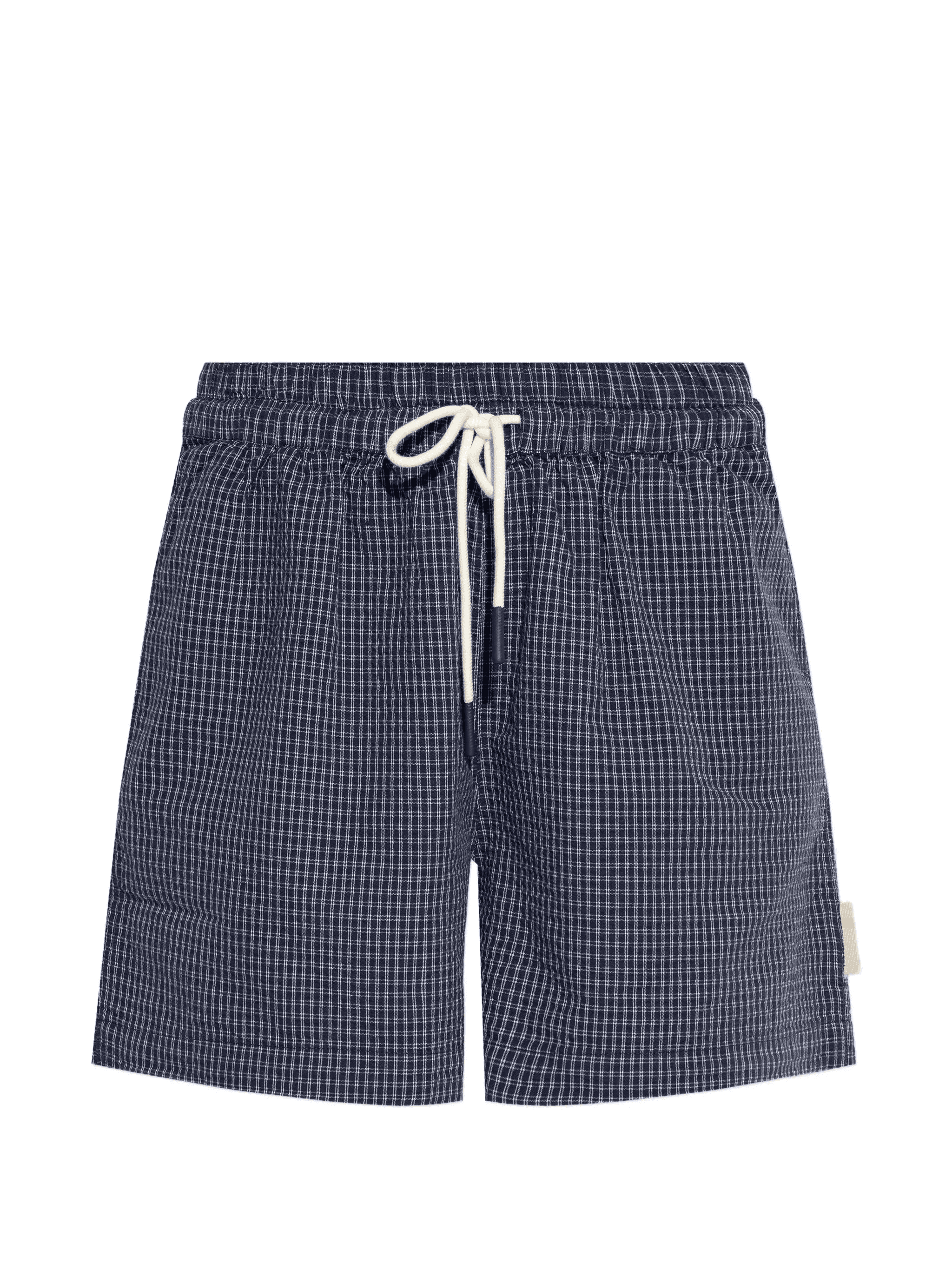 check-pattern drawstring shorts - Image 1