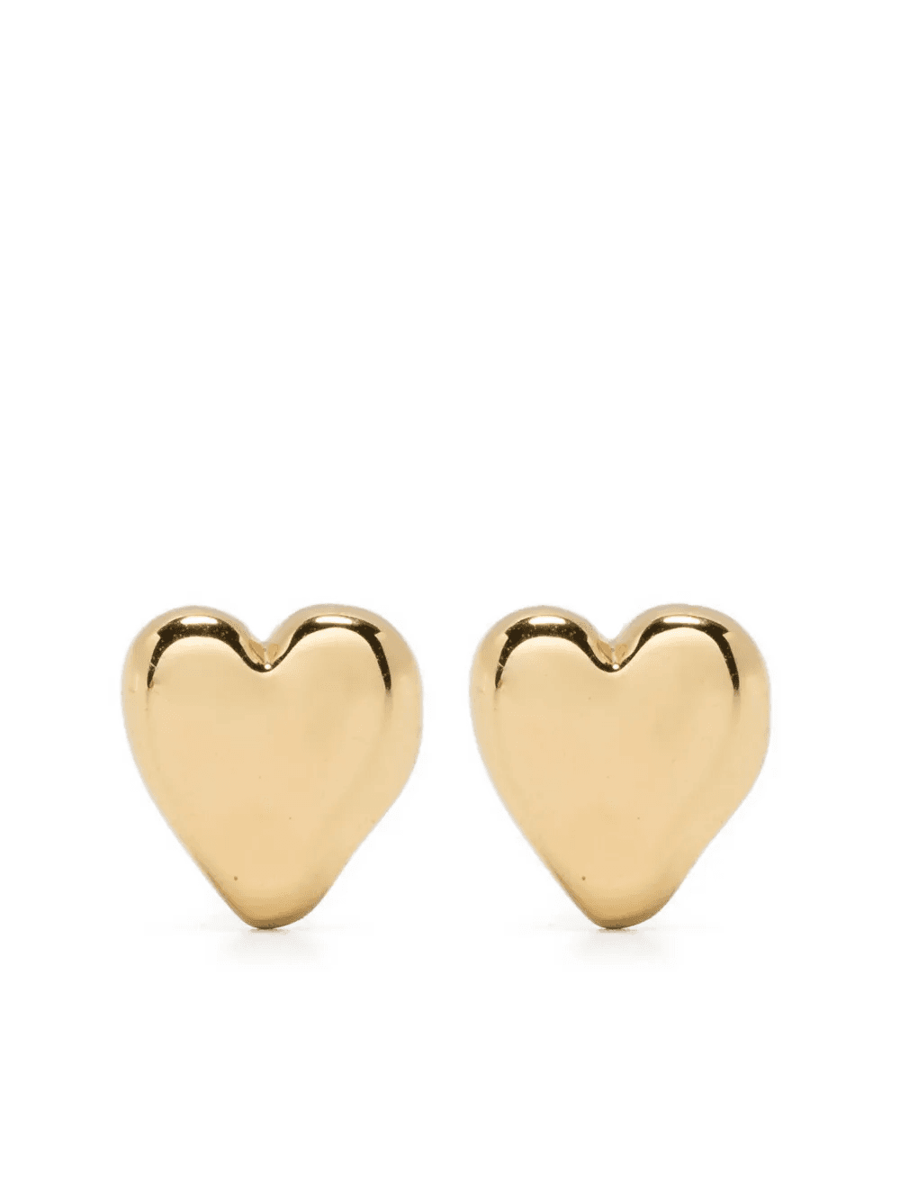 14K gold plated brass Heart earrings - Image 1