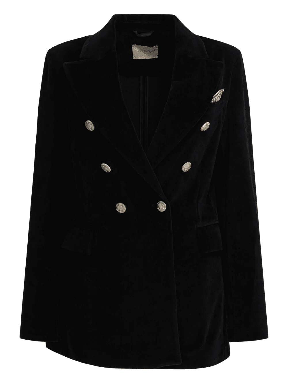 double-breasted velvet blazer - Image 1