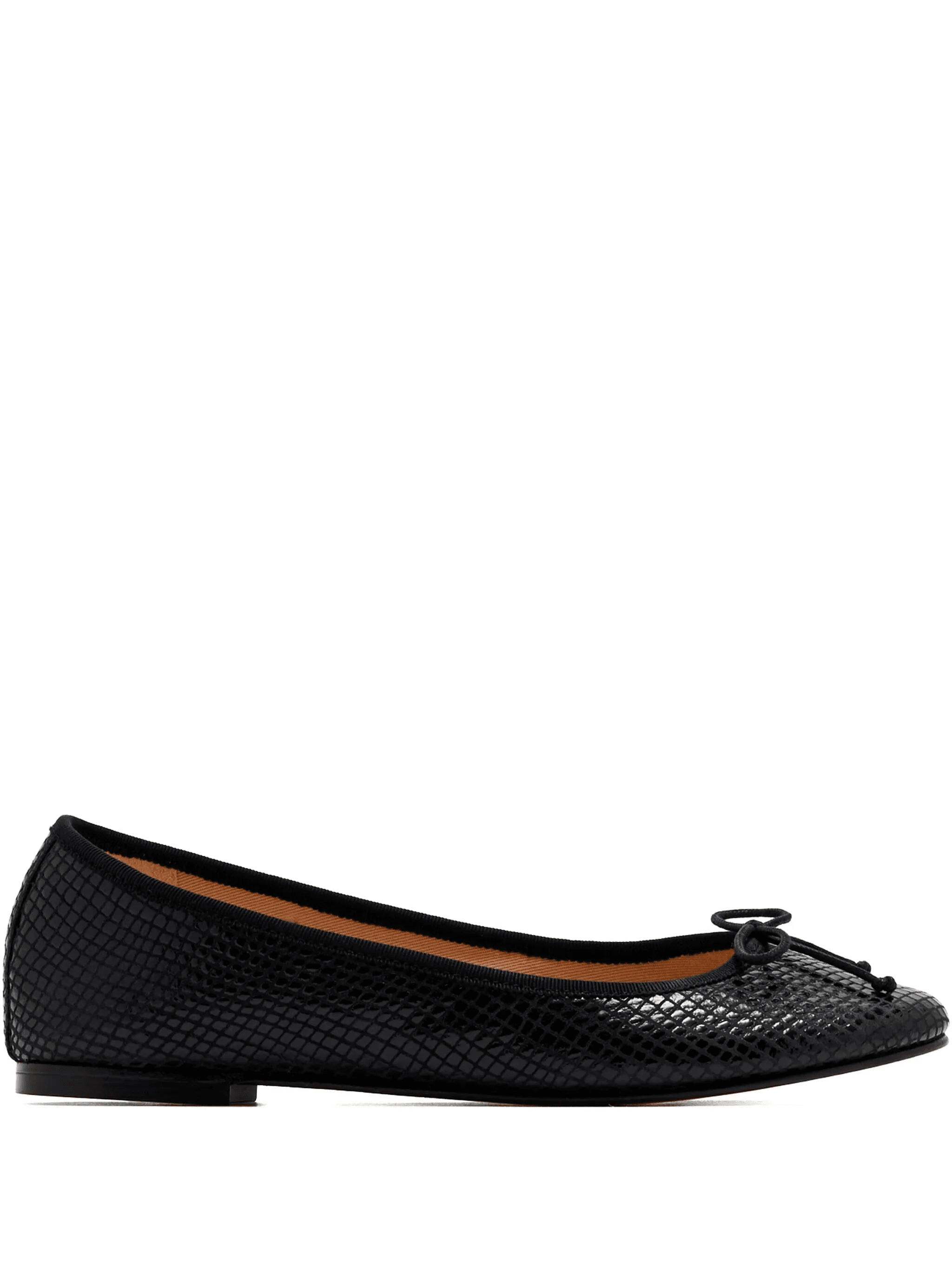 snakeskin-bow ballet flats - Image 1