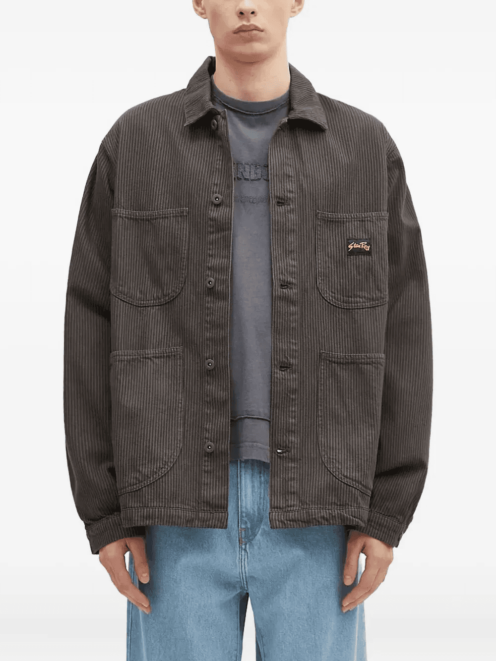 striped overshirt - Image 1