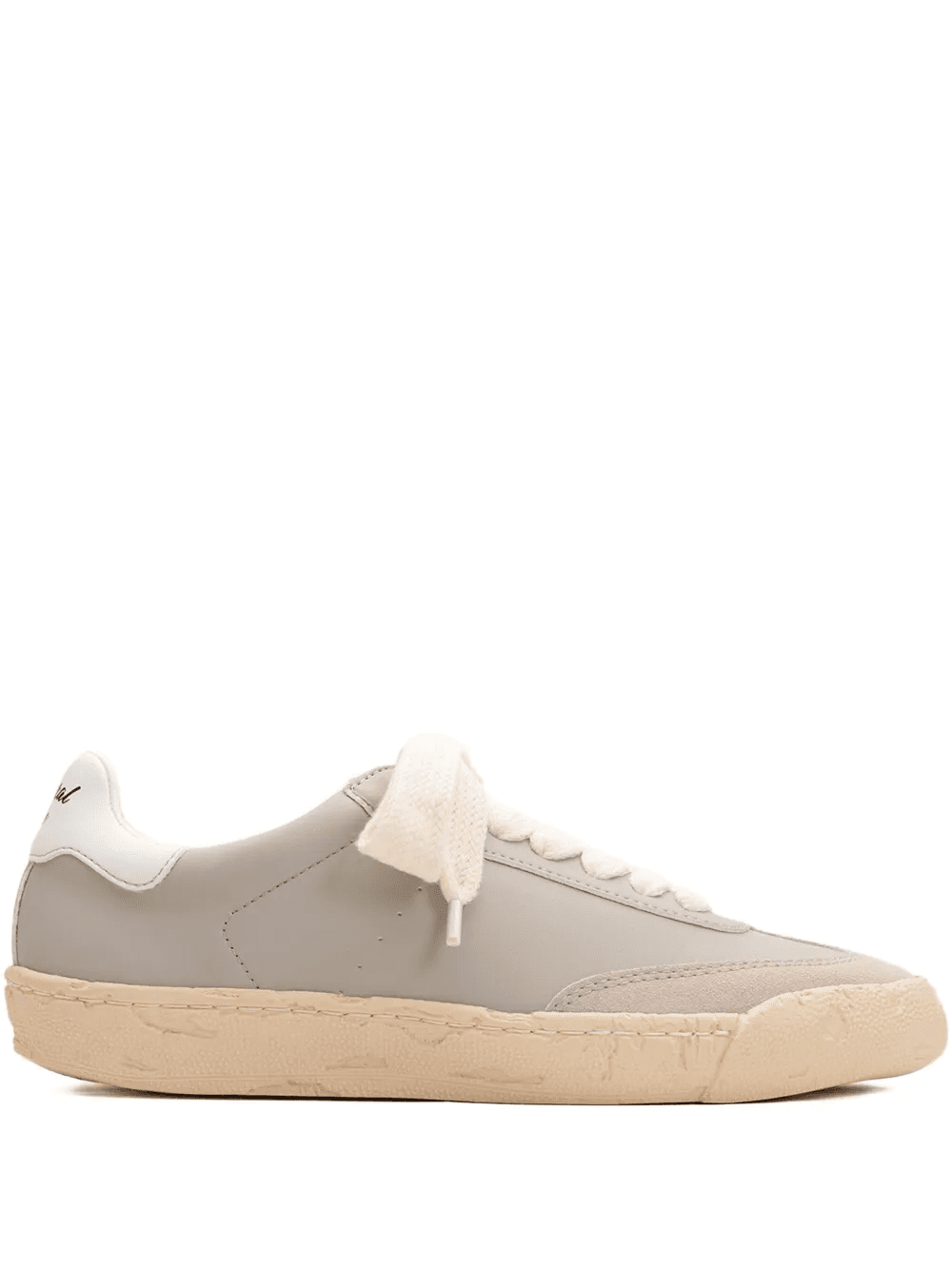mixed-material low-top sneakers - Image 1