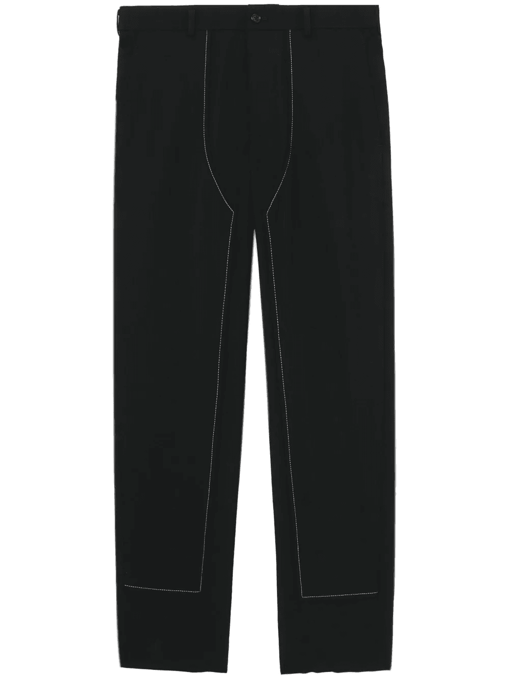decorative-stitching straight-leg trousers - Image 1
