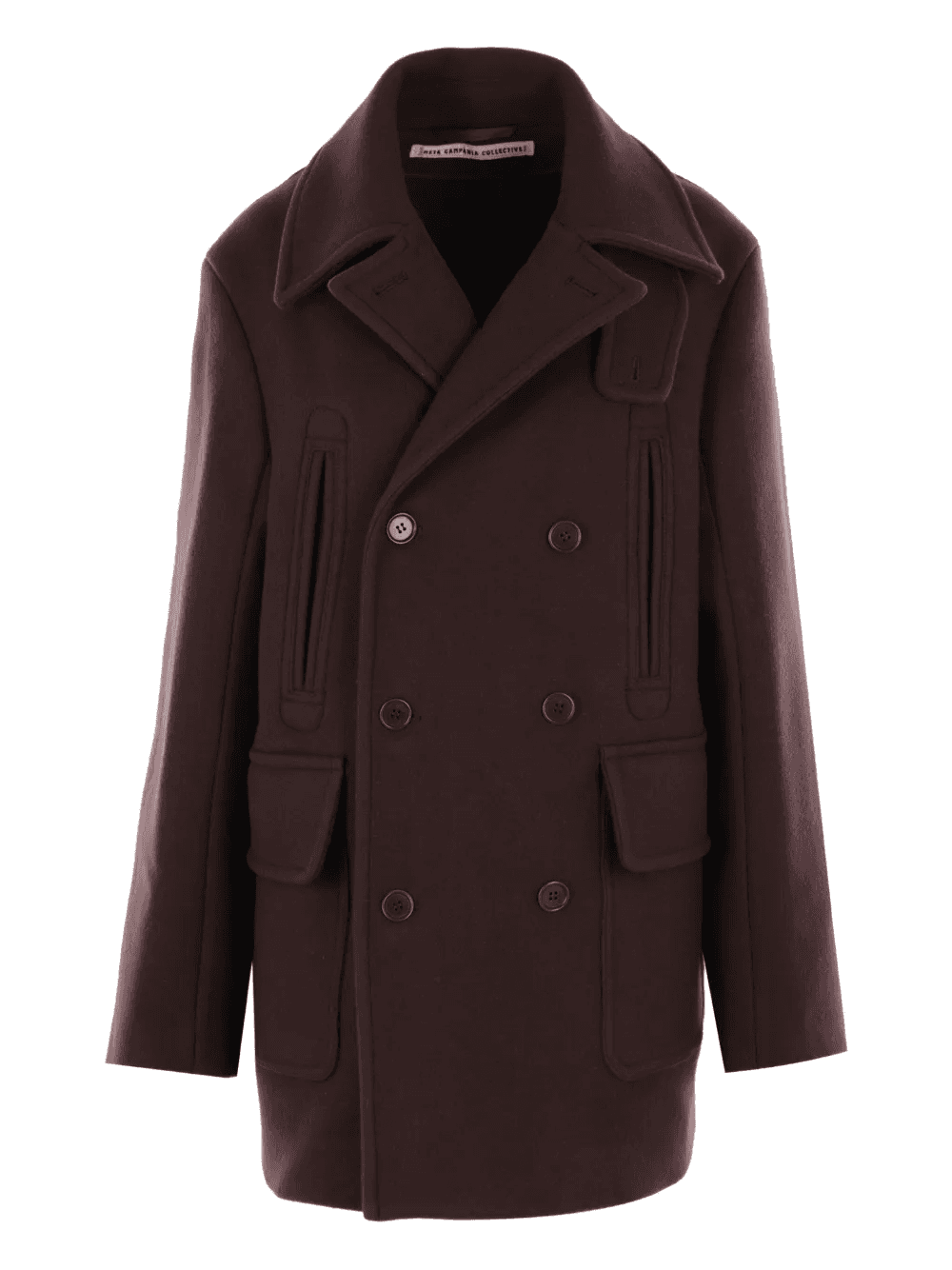 double-breasted pocket coat - Image 1