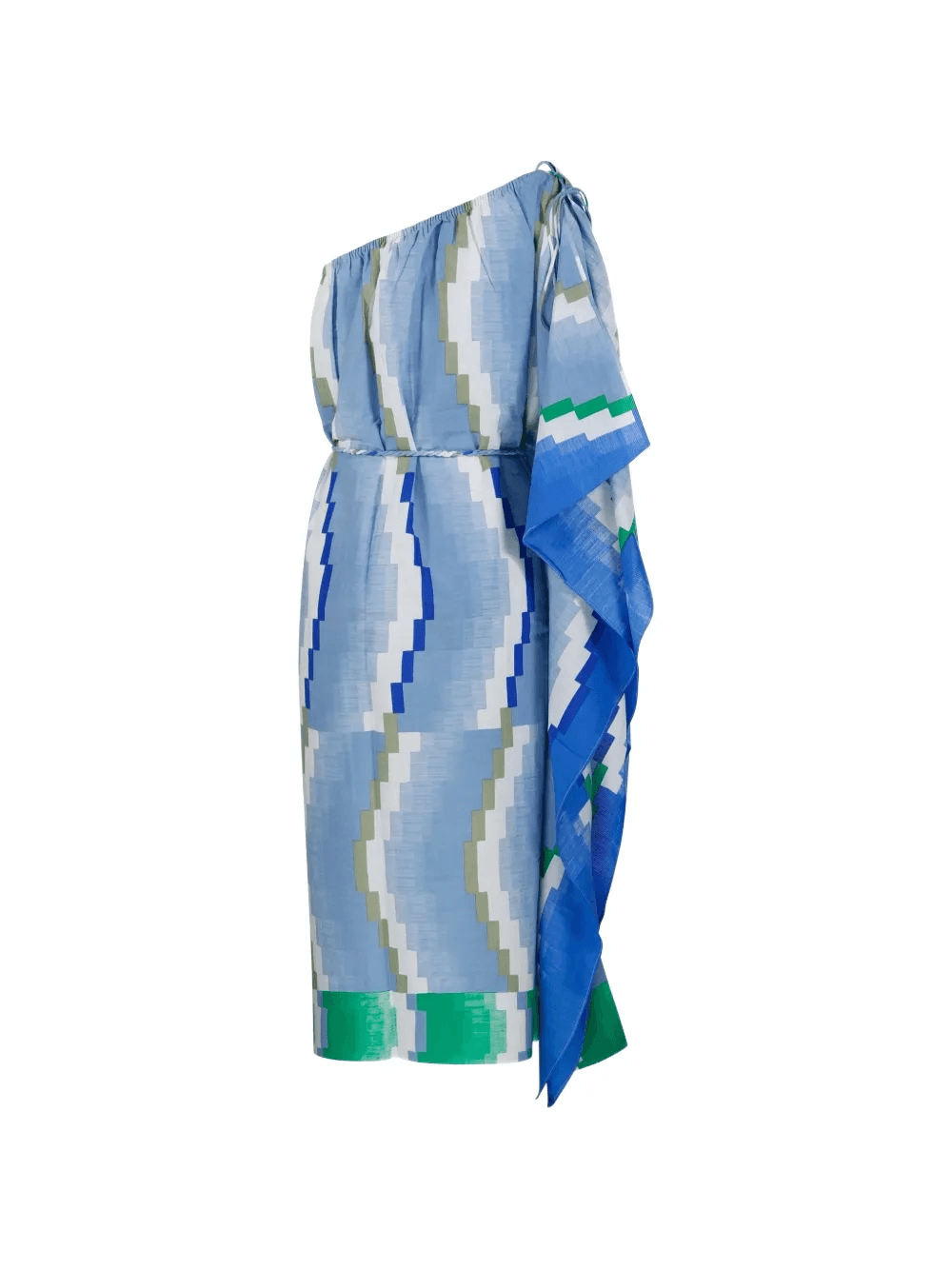 Enna Aurore geometric-print one-shoulder dress - Image 1