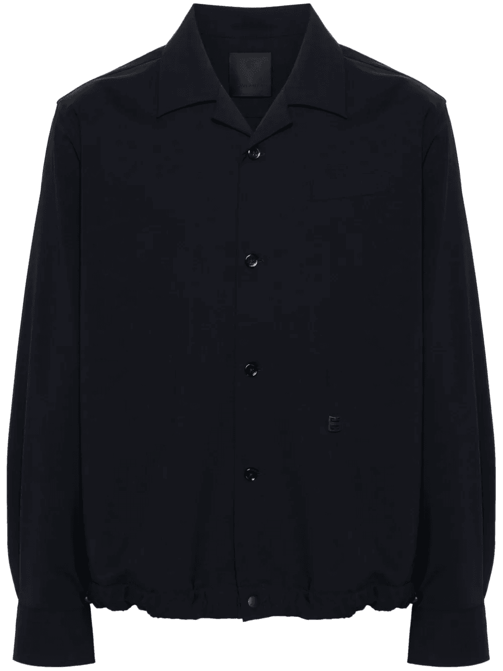 drawstring wool-blend shirt jacket - Image 1