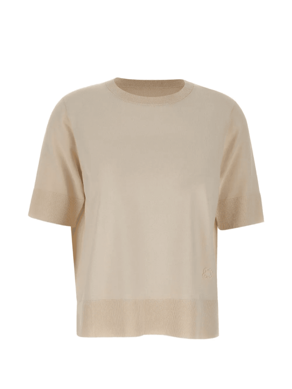 ribbed logo knit top - Image 1