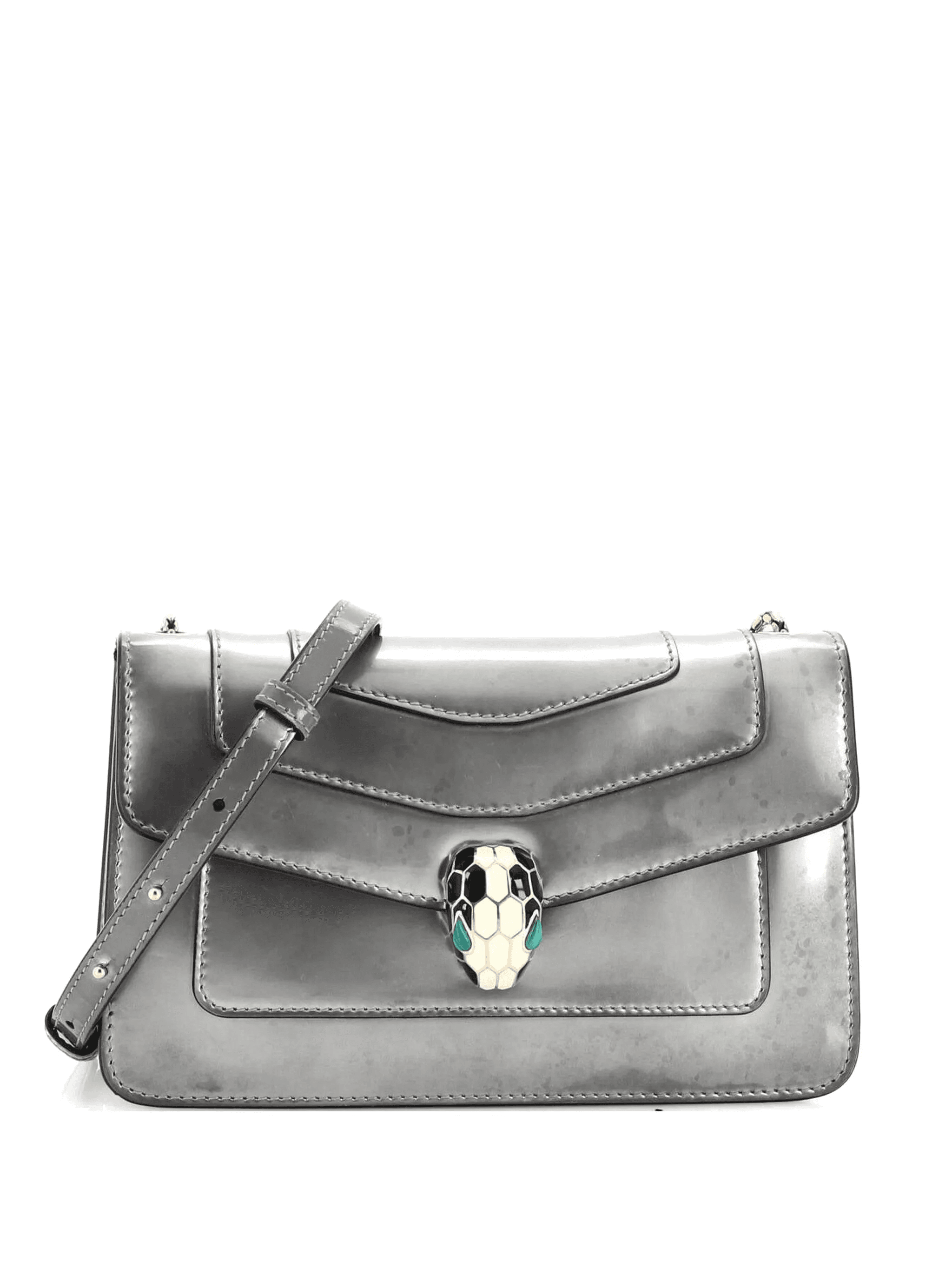 Serpenti Forever Metallic Leather Medium shoulder bag - Image 1