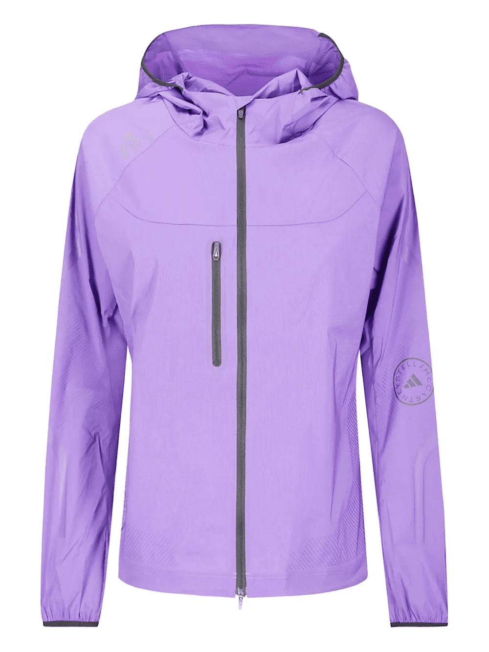hooded zip-front running jacket - Image 1