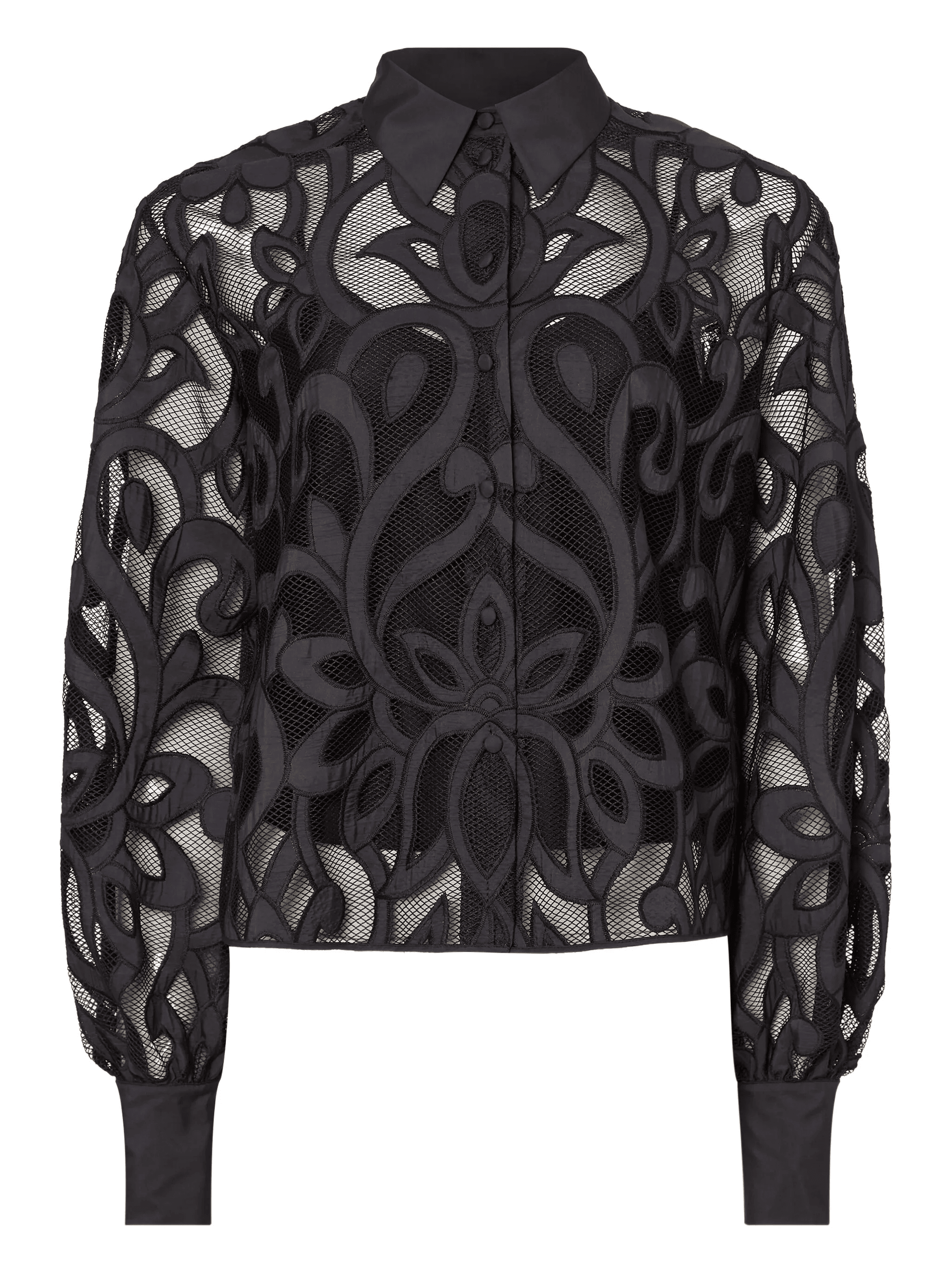 Lois embroidered balloon-sleeve shirt - Image 1