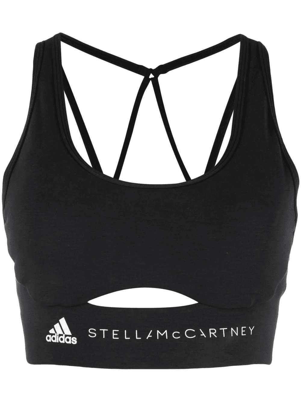logo-print bralette top - Image 1