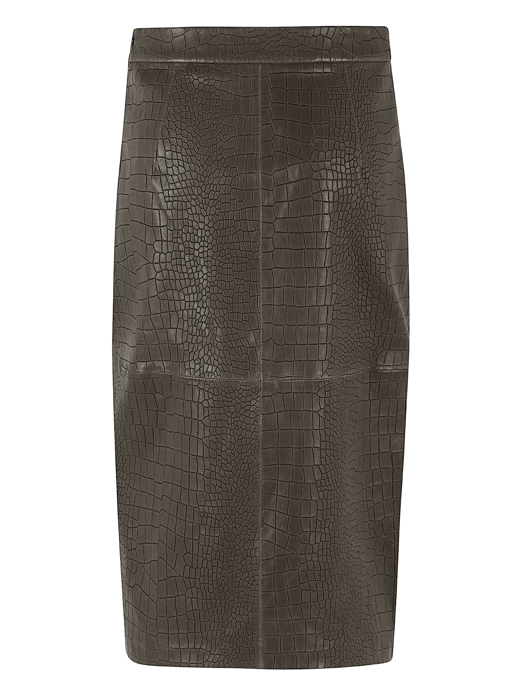 crocodile-effect slit skirt - Image 1