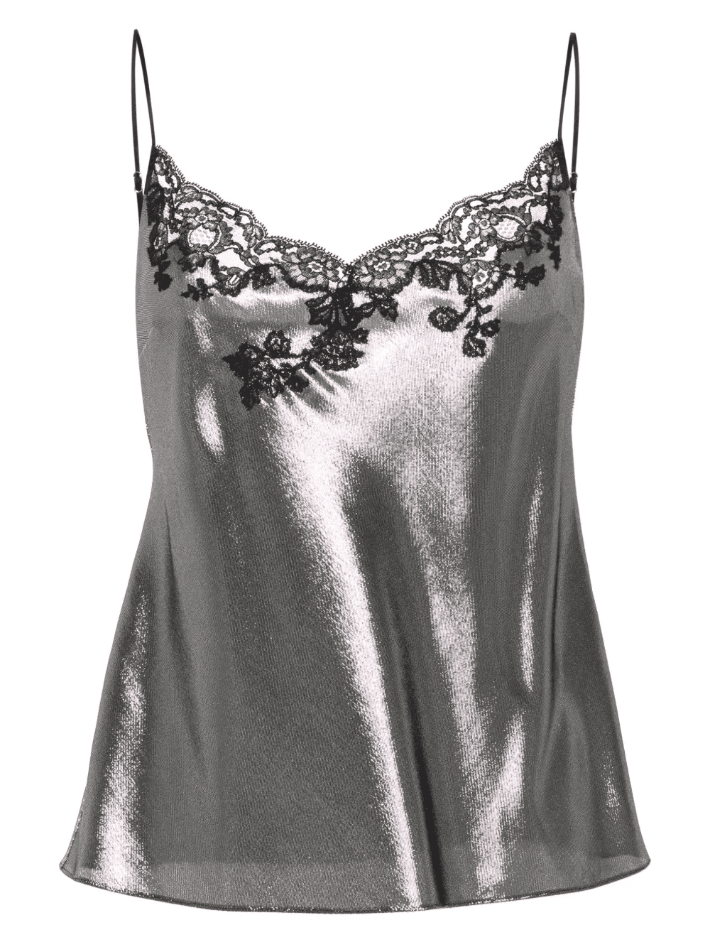 lace-detail lurex camisole - Image 1