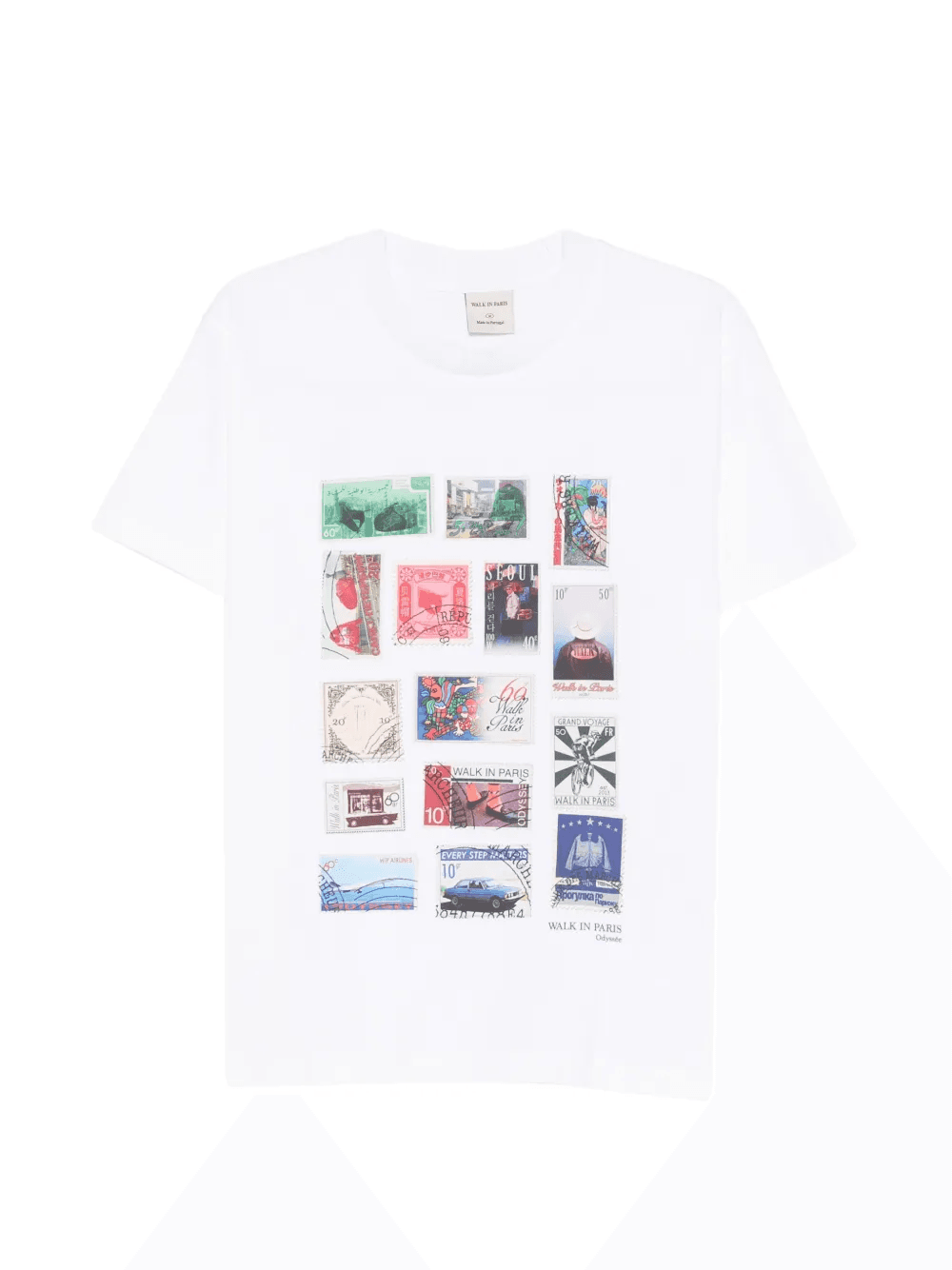 stamp collage T-shirt - Image 1