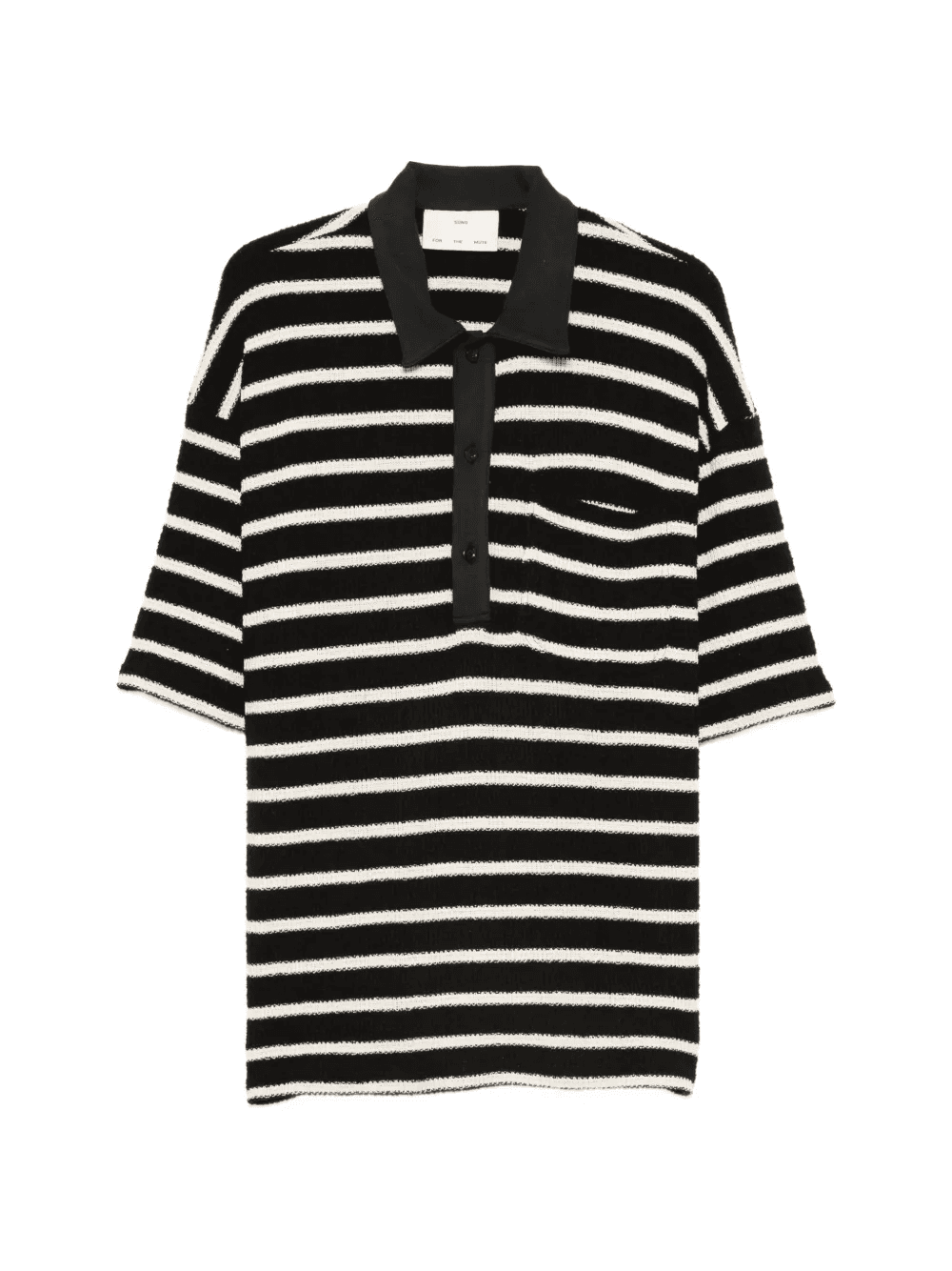 striped-pattern chest-pocket polo shirt - Image 1
