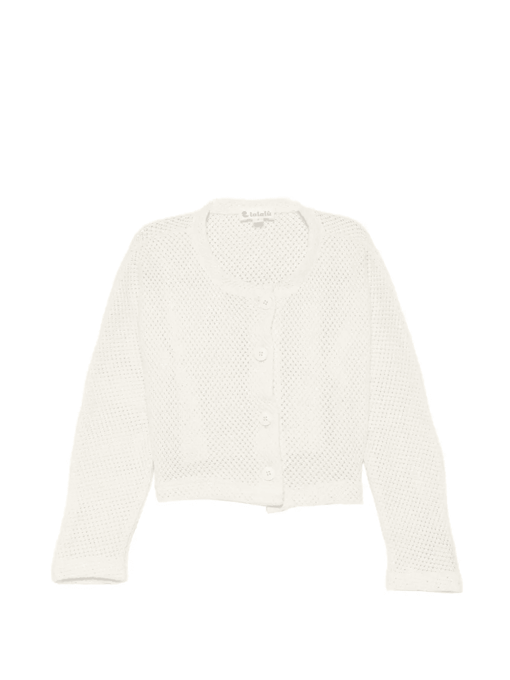 open-knit button-up cardigan - Image 1