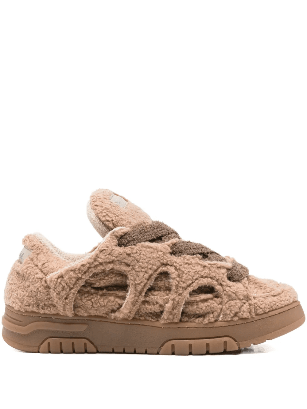 cut-out faux-fur sneakers - Image 1