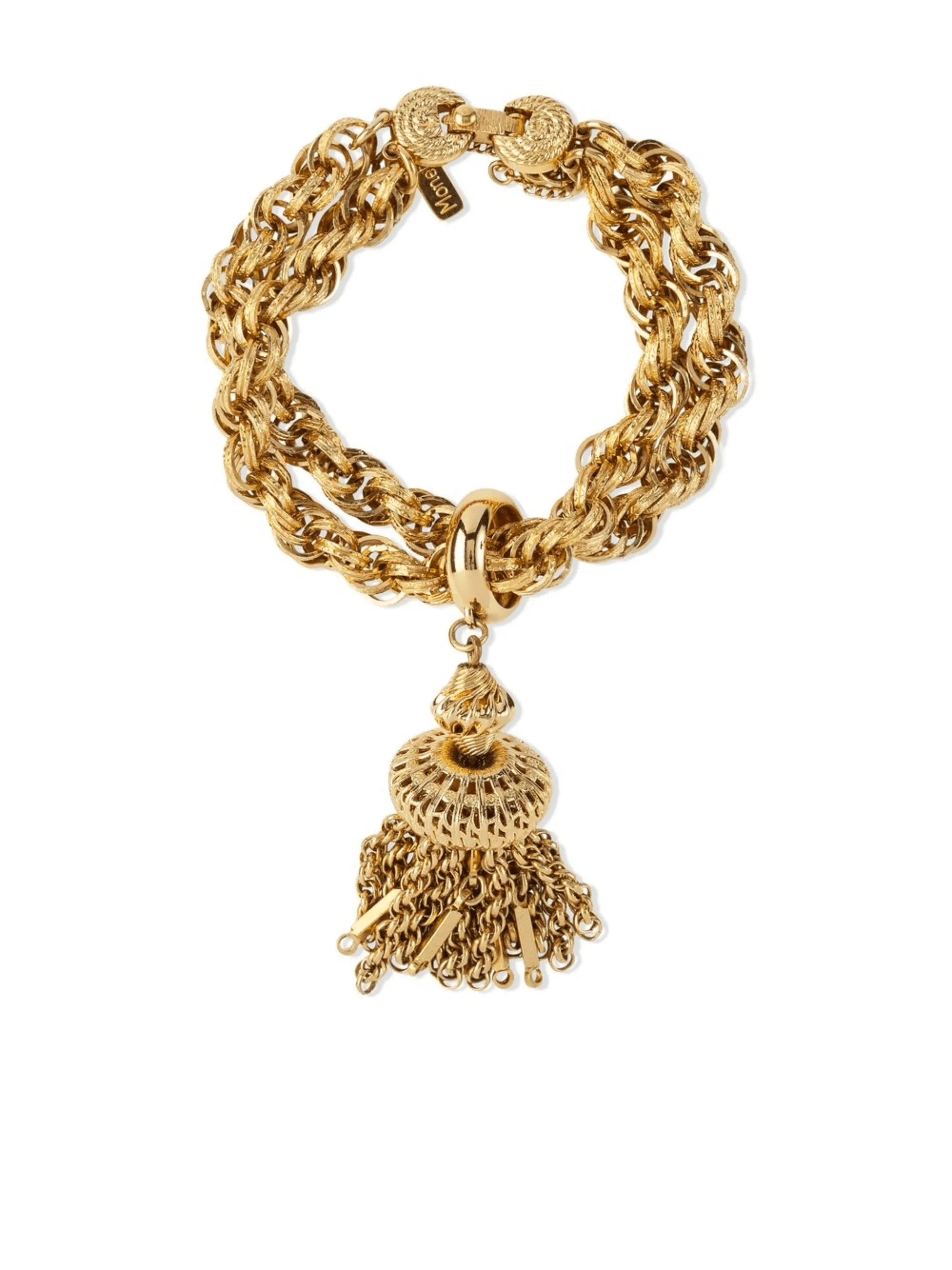 1970s tassel-charm chain bracelet - Image 1