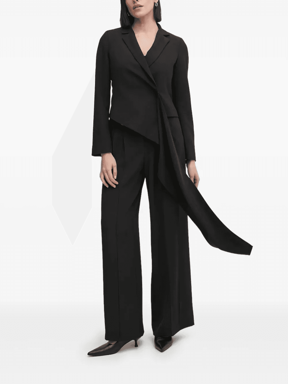 asymmetric draped blazer - Image 1