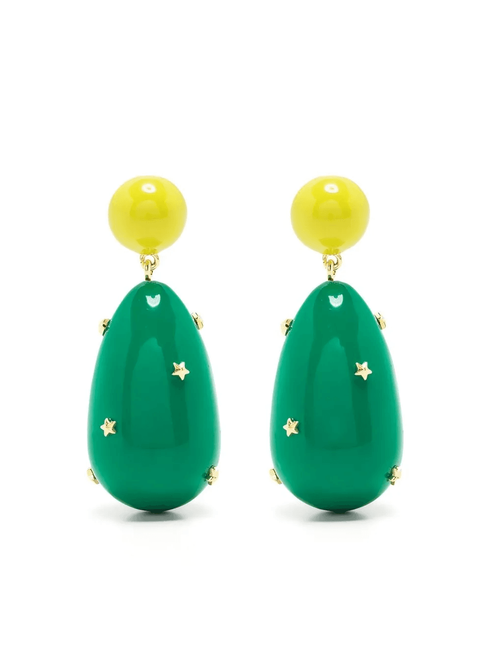 two-tone drop earrings - Image 1