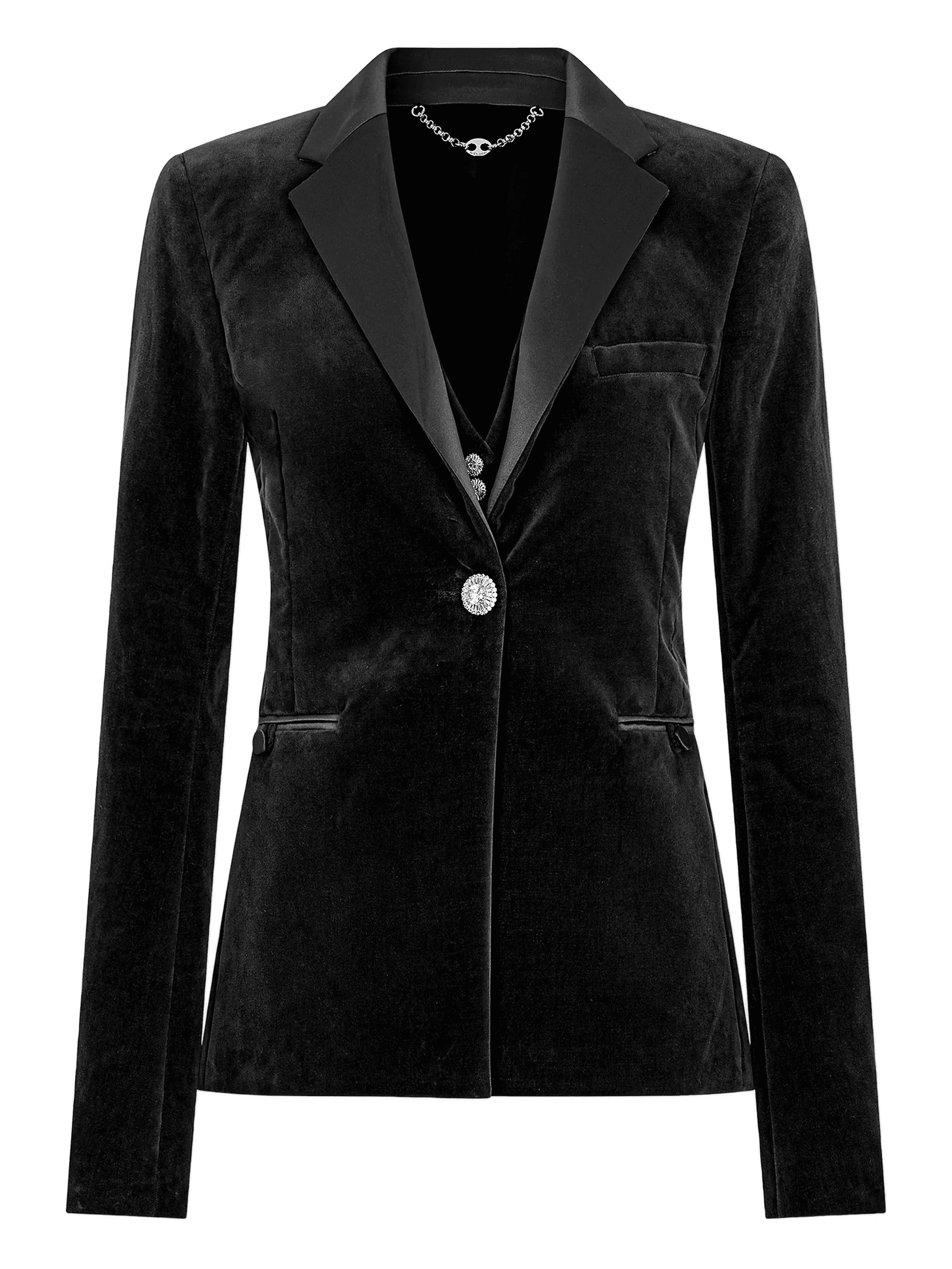 jewel-button blazer - Image 1