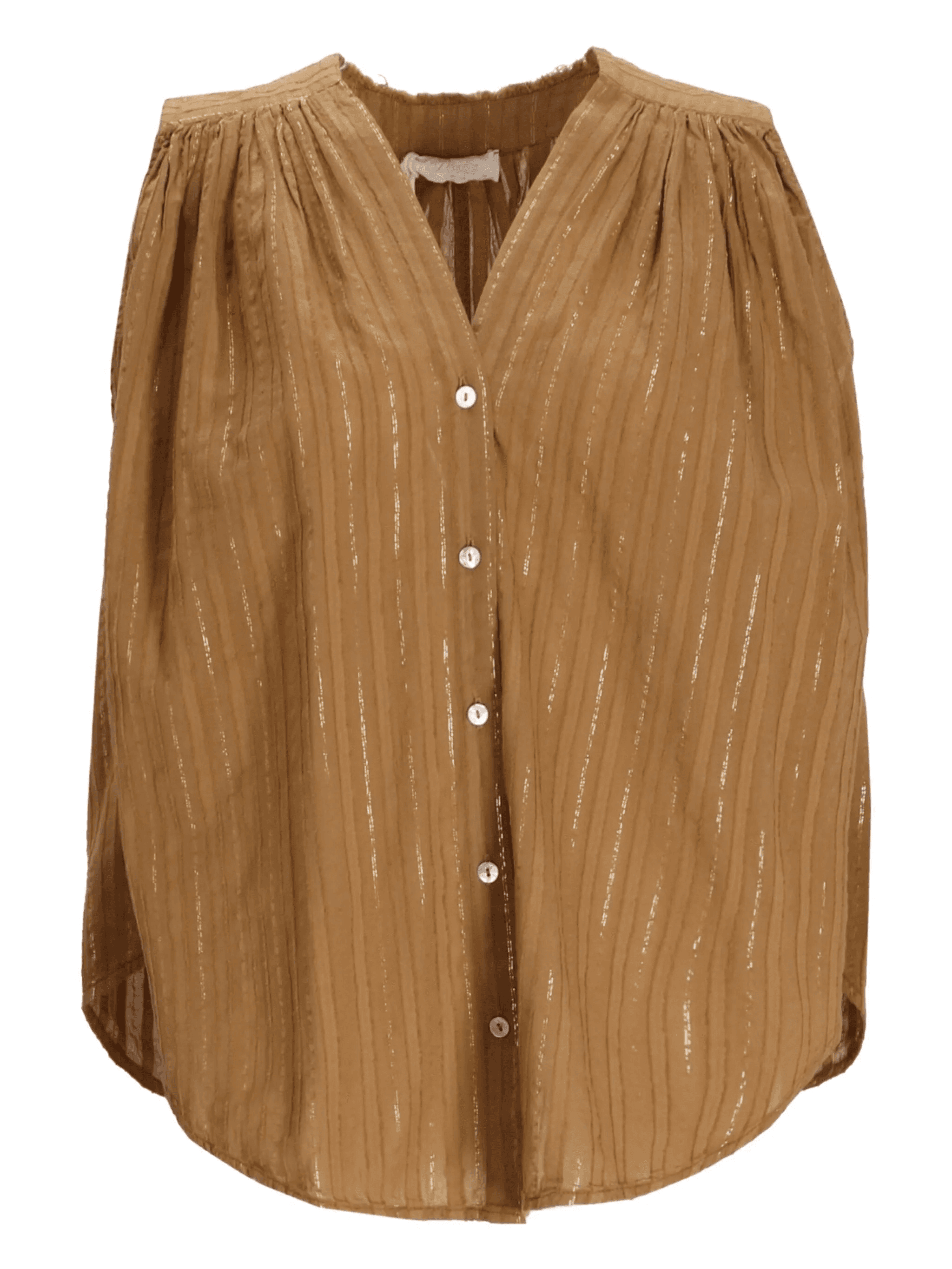 Iris metallic-striped cotton blouse - Image 1