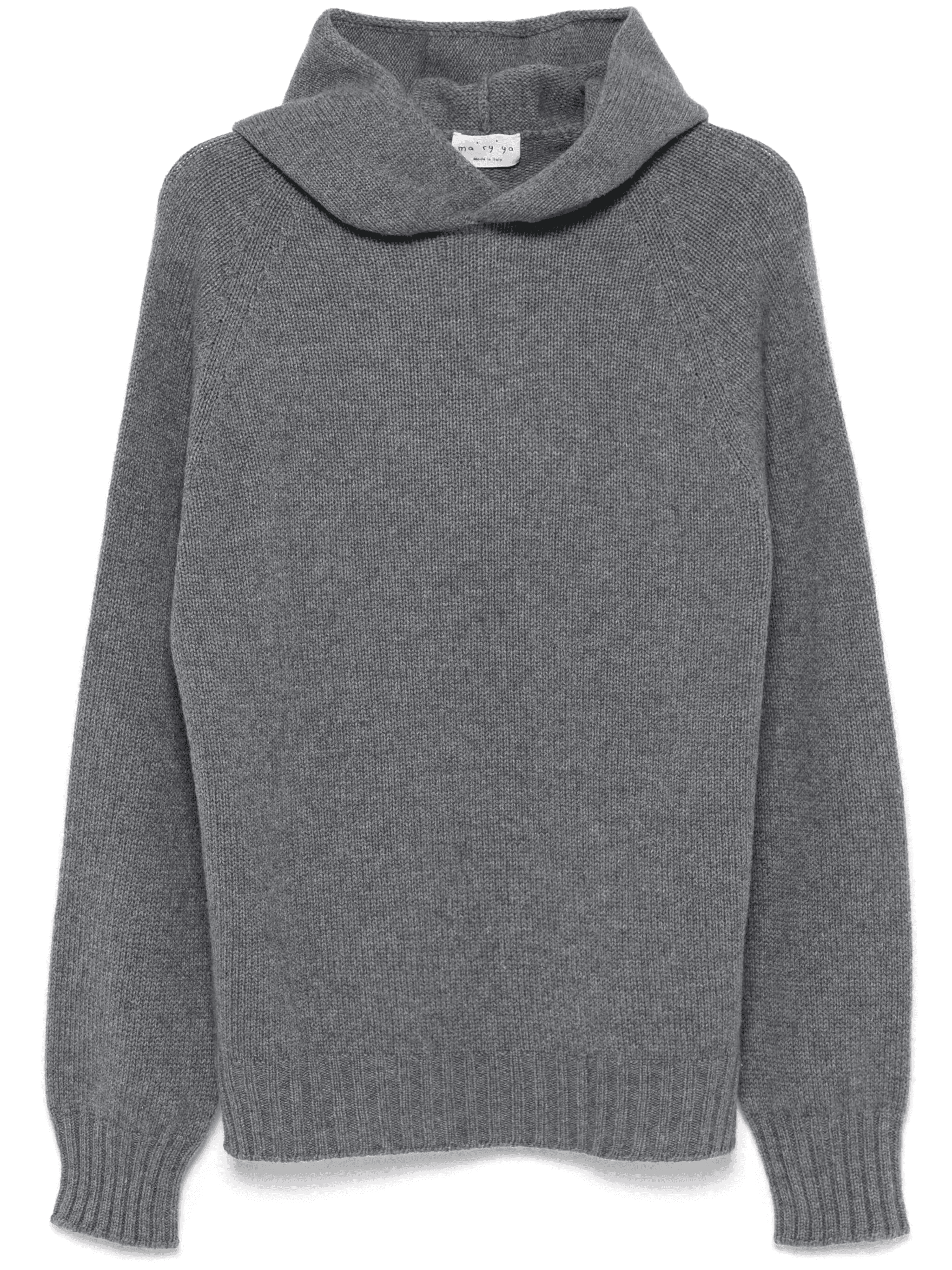 ribbed-knit hoodie - Image 1