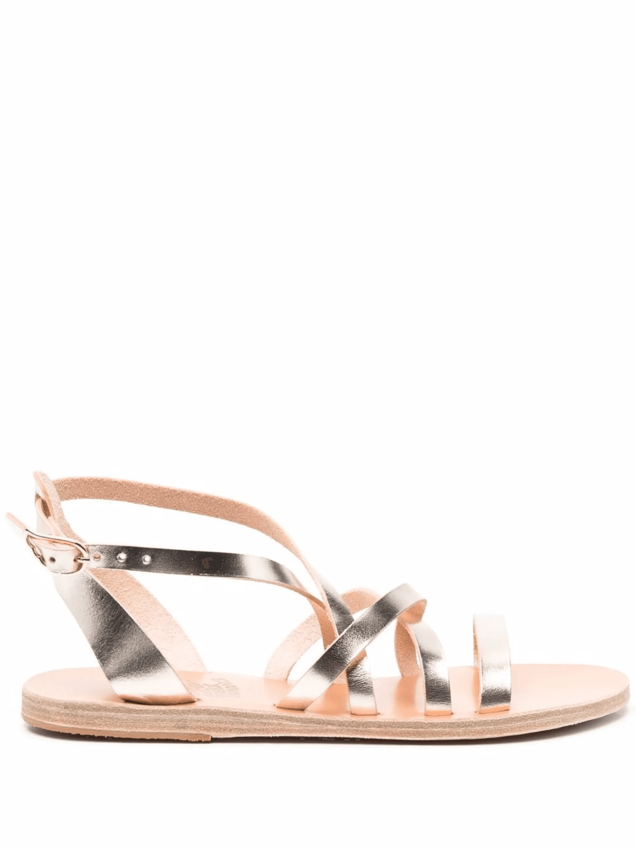 metallic-effect leather sandals - Image 1