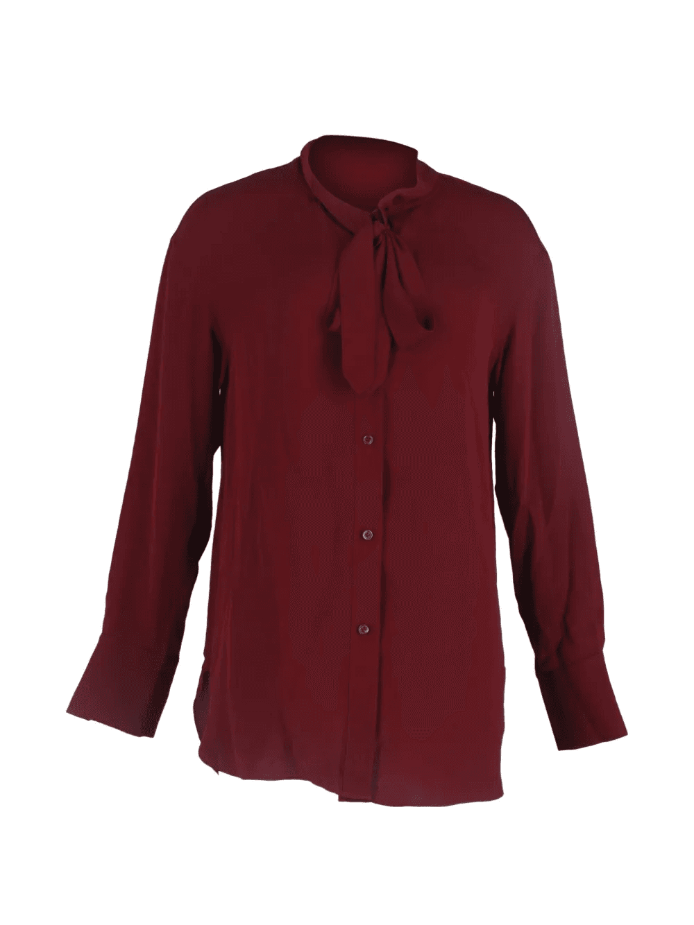 ribbon-detail buttoned shirt - Image 1