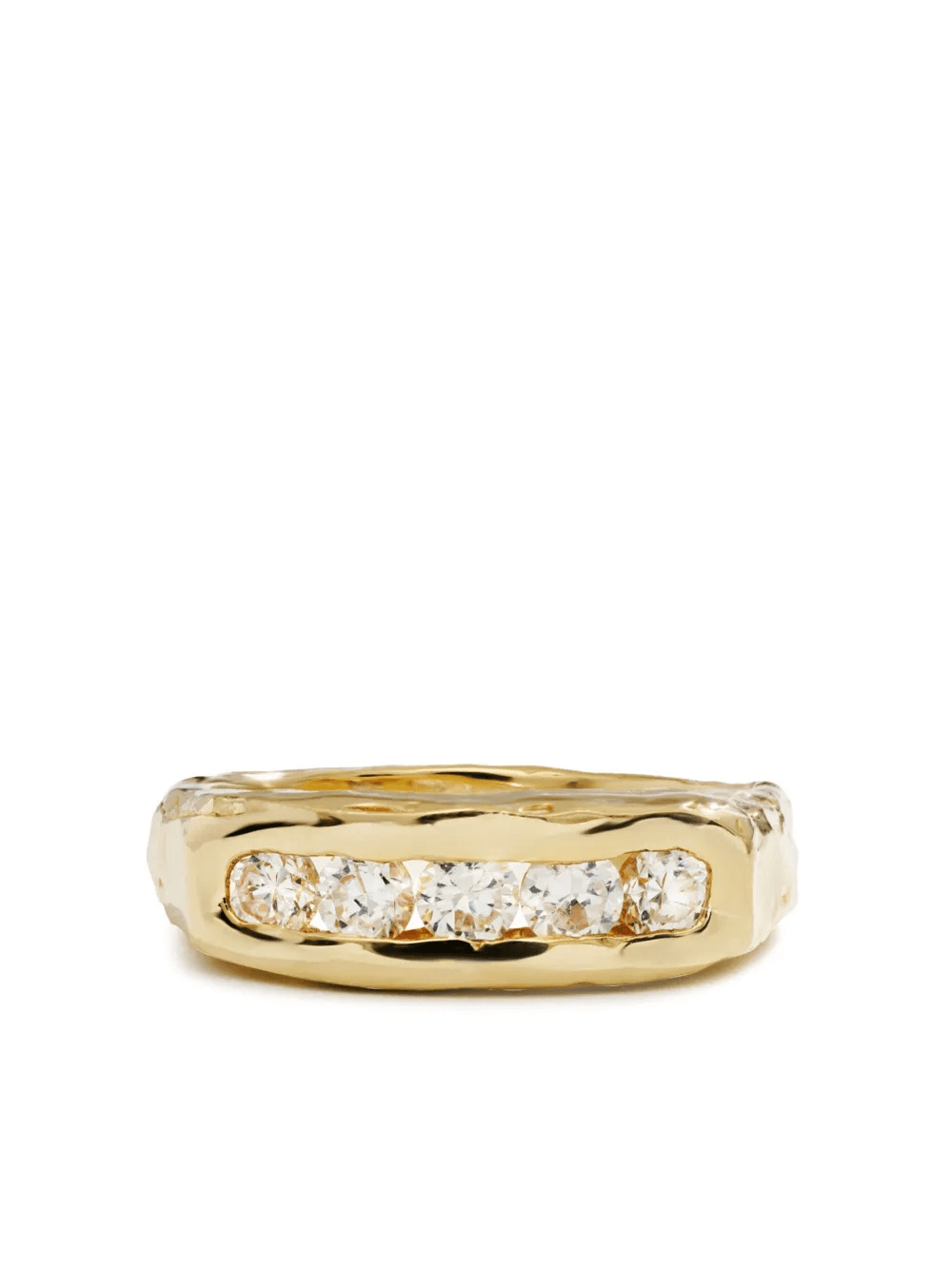 14K yellow gold Evoke diamond ring - Image 1