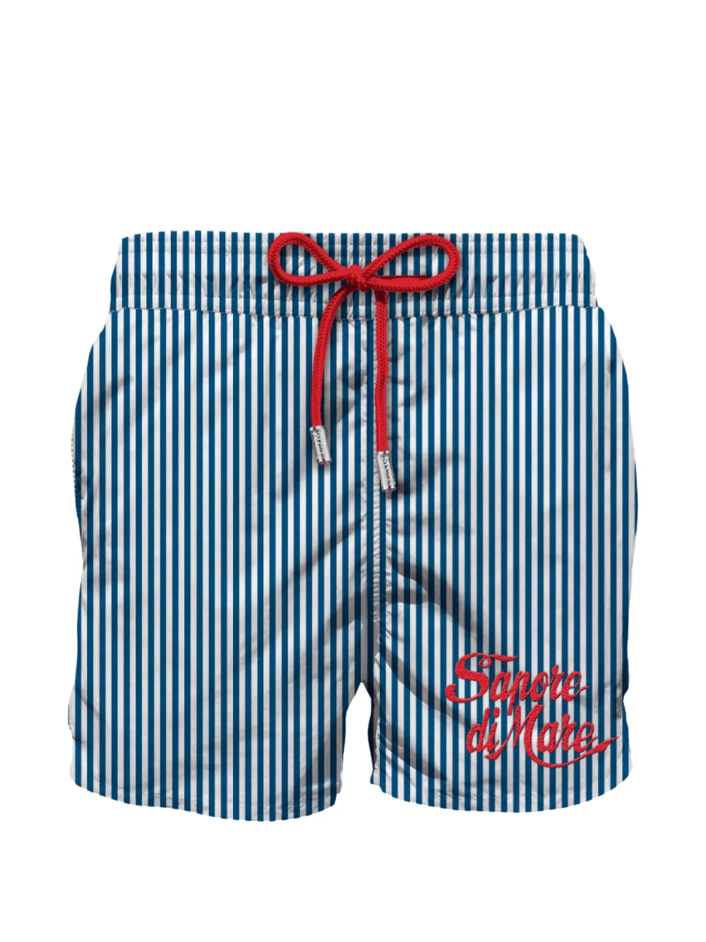 striped tie string swim shorts - Image 1