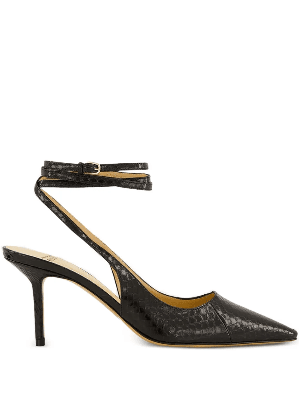 leather ankle-tie pumps - Image 1