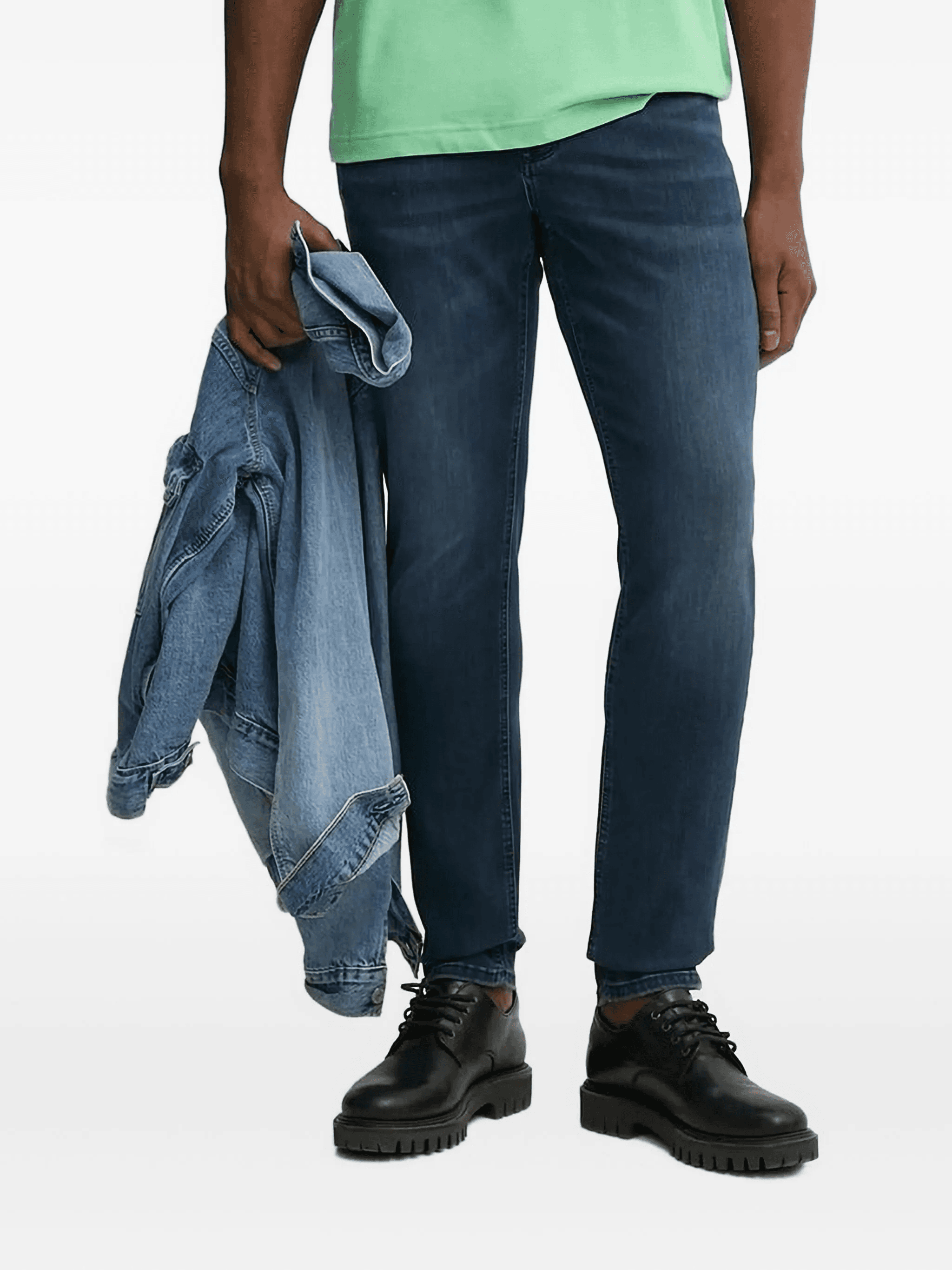 belt-loops back-patch jeans - Image 1