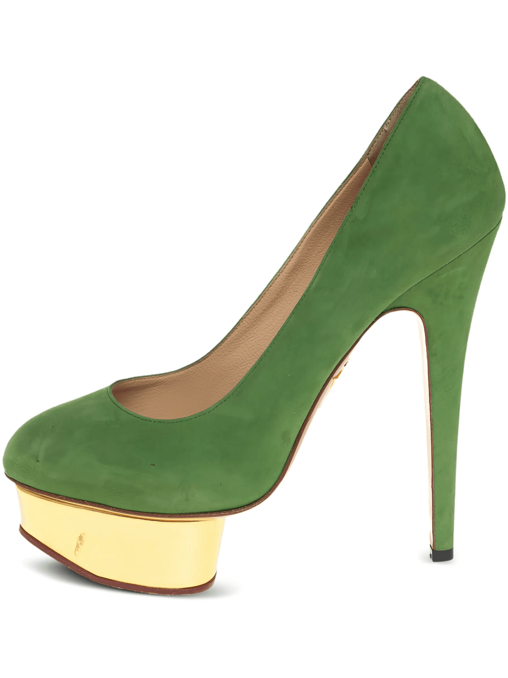 Pre-owned 140mm suede platform pumps - Image 1