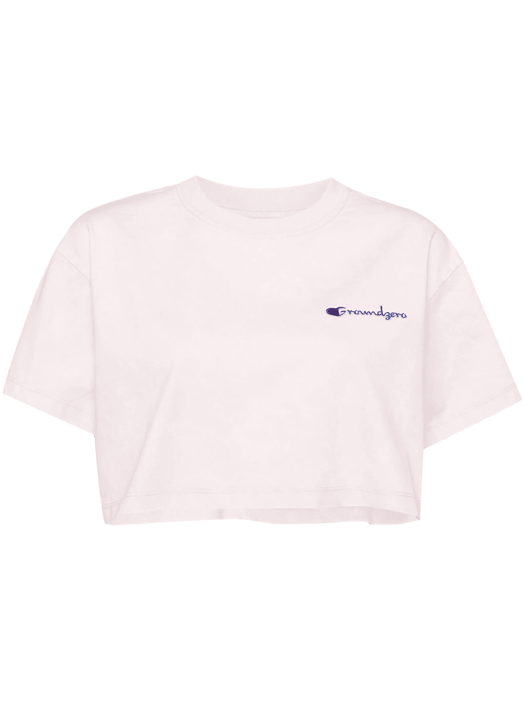 logo-embroidered cropped T-shirt - Image 1