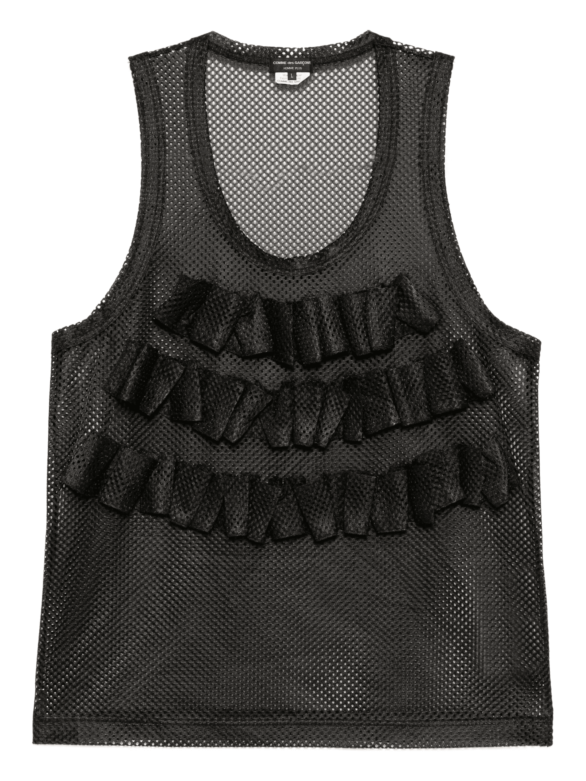 mesh raffled vest - Image 1