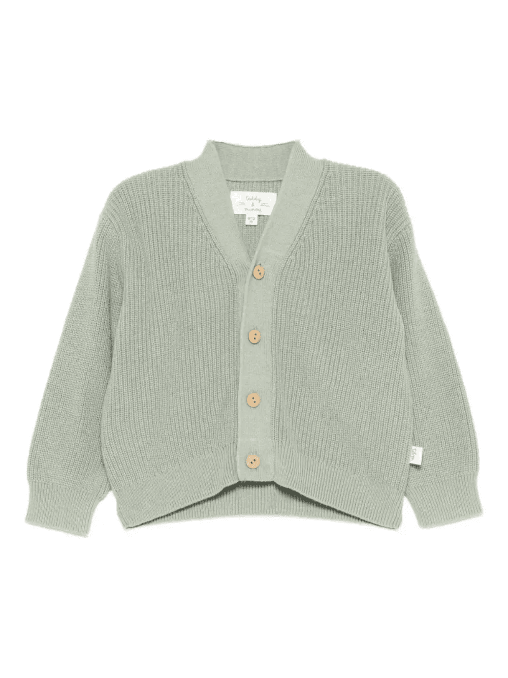 ribbed buttoned cardigan - Image 1