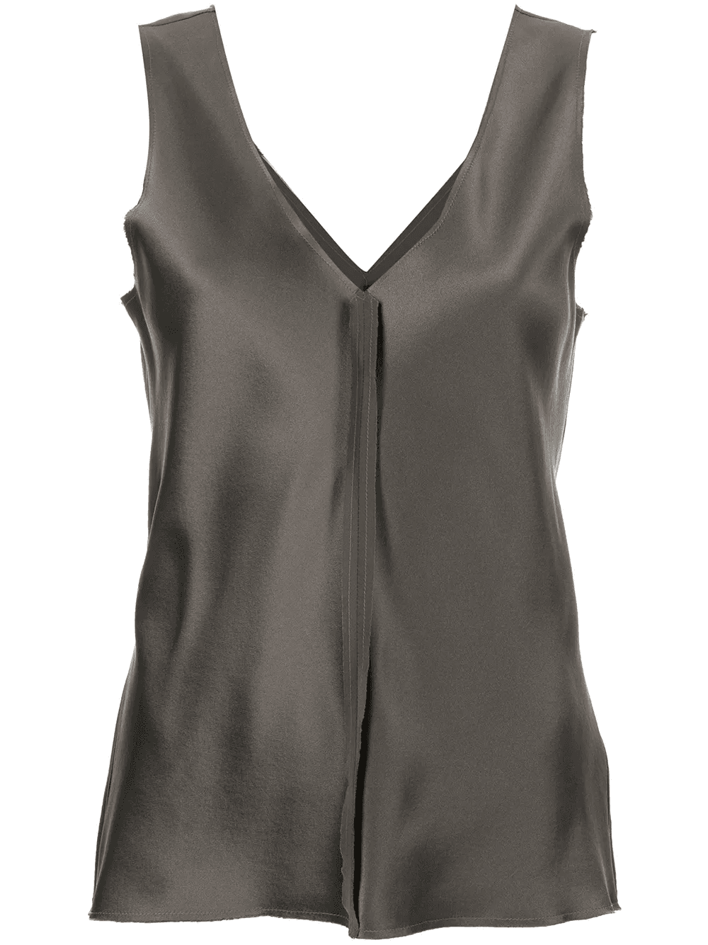 silk raw-edge tank top - Image 1