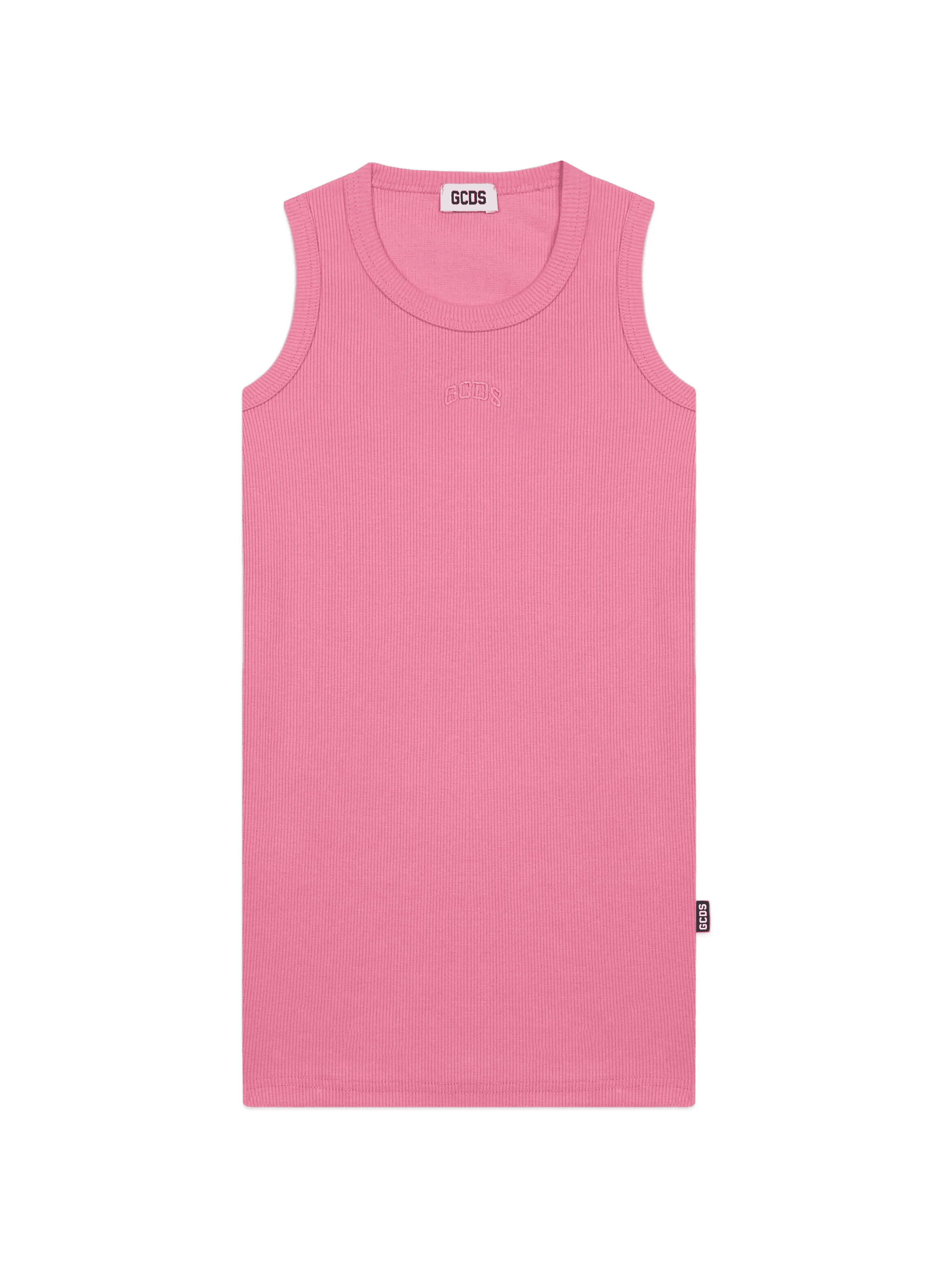 logo-embroidered ribbed lounge dress - Image 1