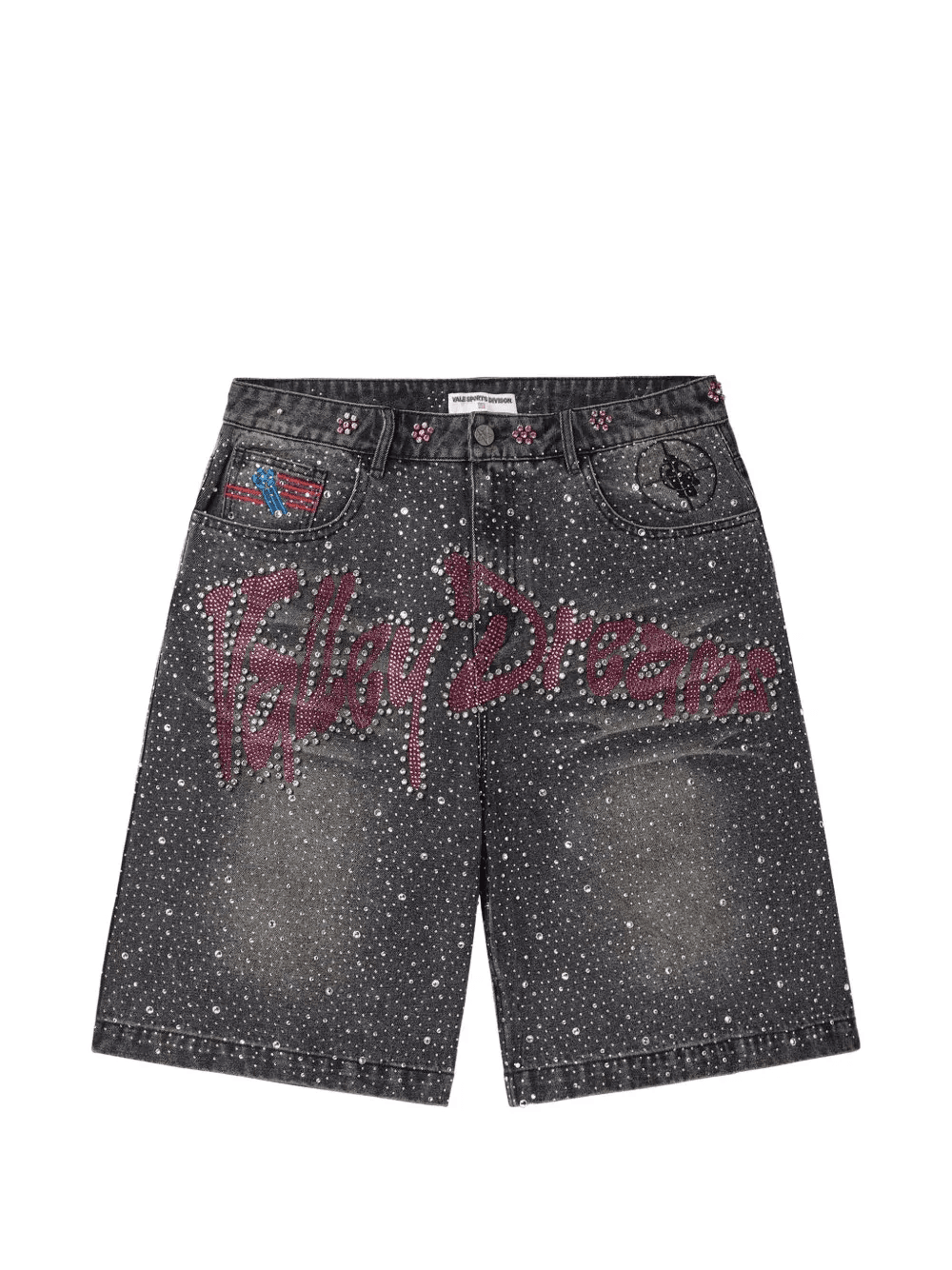 Iced Out Jean embellished shorts - Image 1
